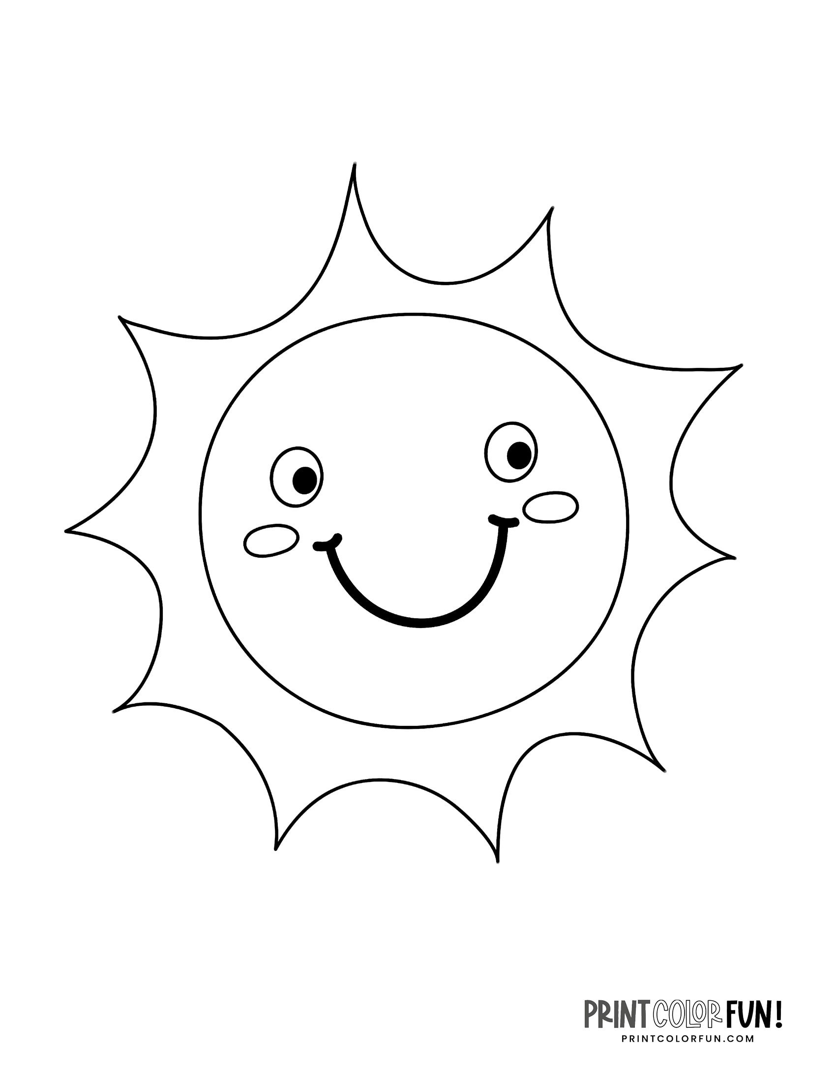 24 Fun Sun Coloring Pages Print Color Fun