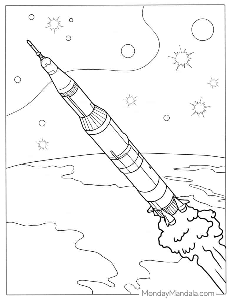 24 Rocket Coloring Pages Free PDF Printables 