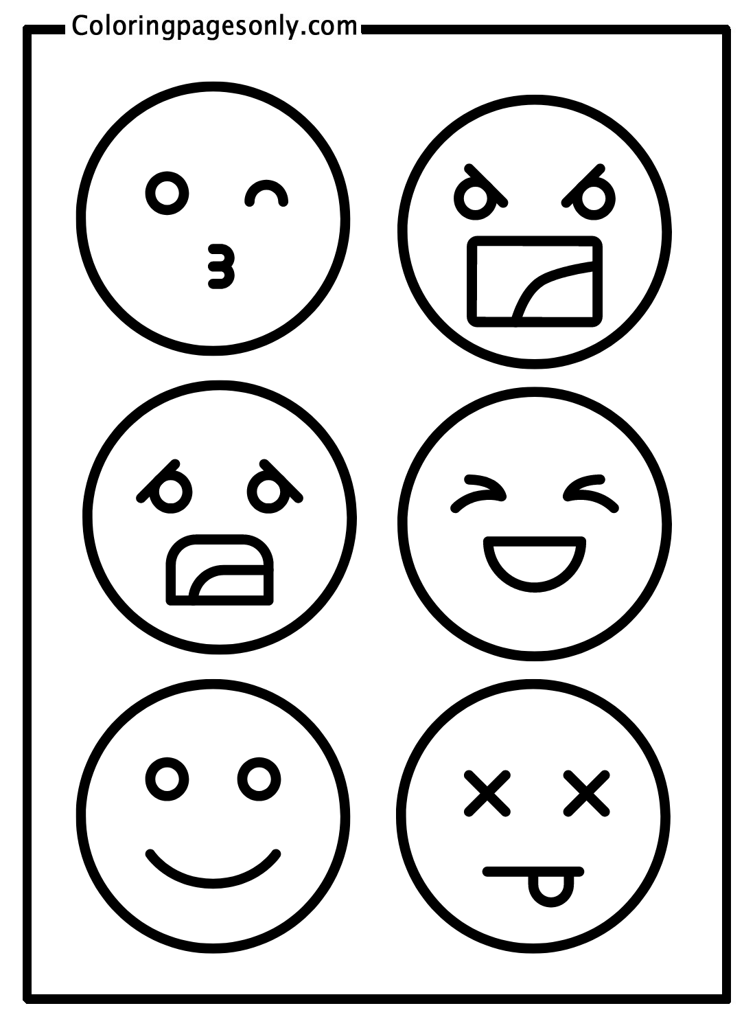 25 Emotions Coloring Pages ColoringPagesOnly