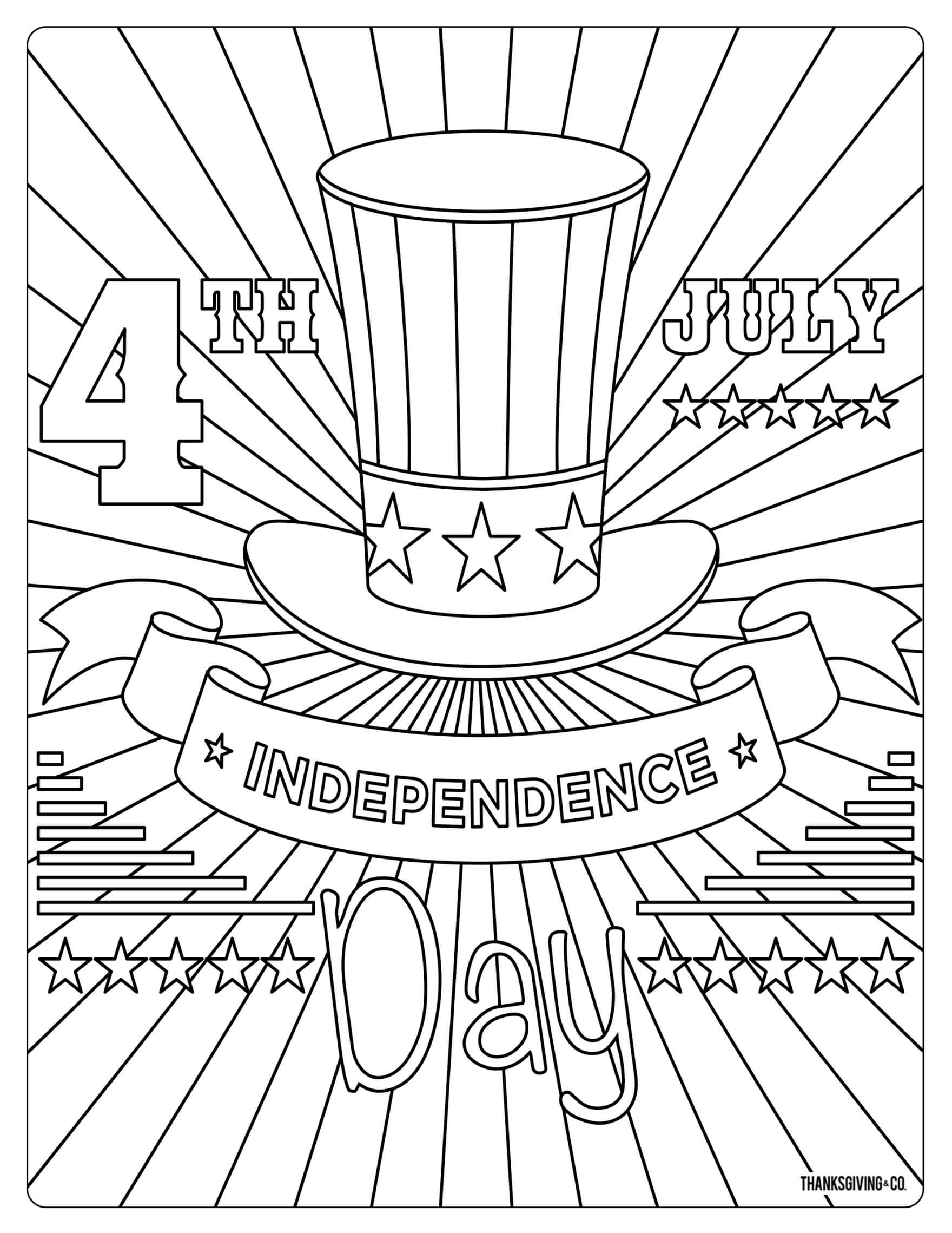Independence Day Coloring Pages Printable