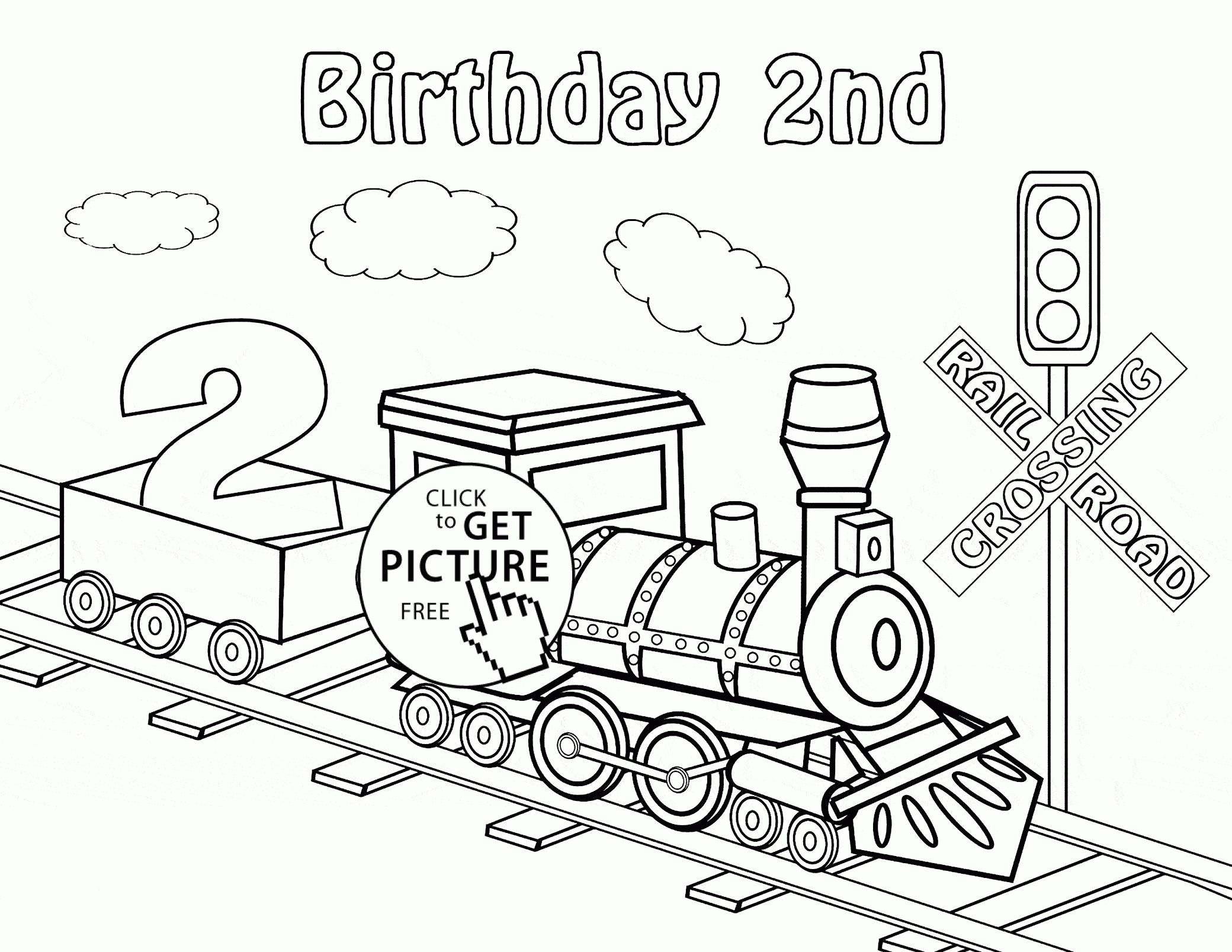 2nd Birthday Coloring Pages