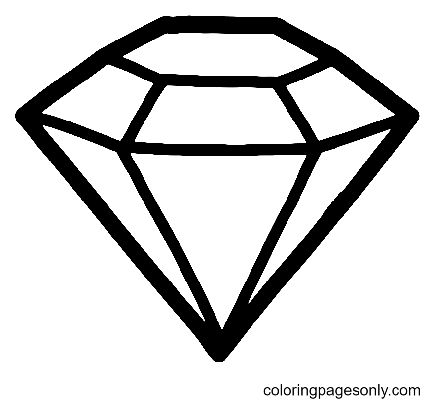 30 Diamond Coloring Pages ColoringPagesOnly