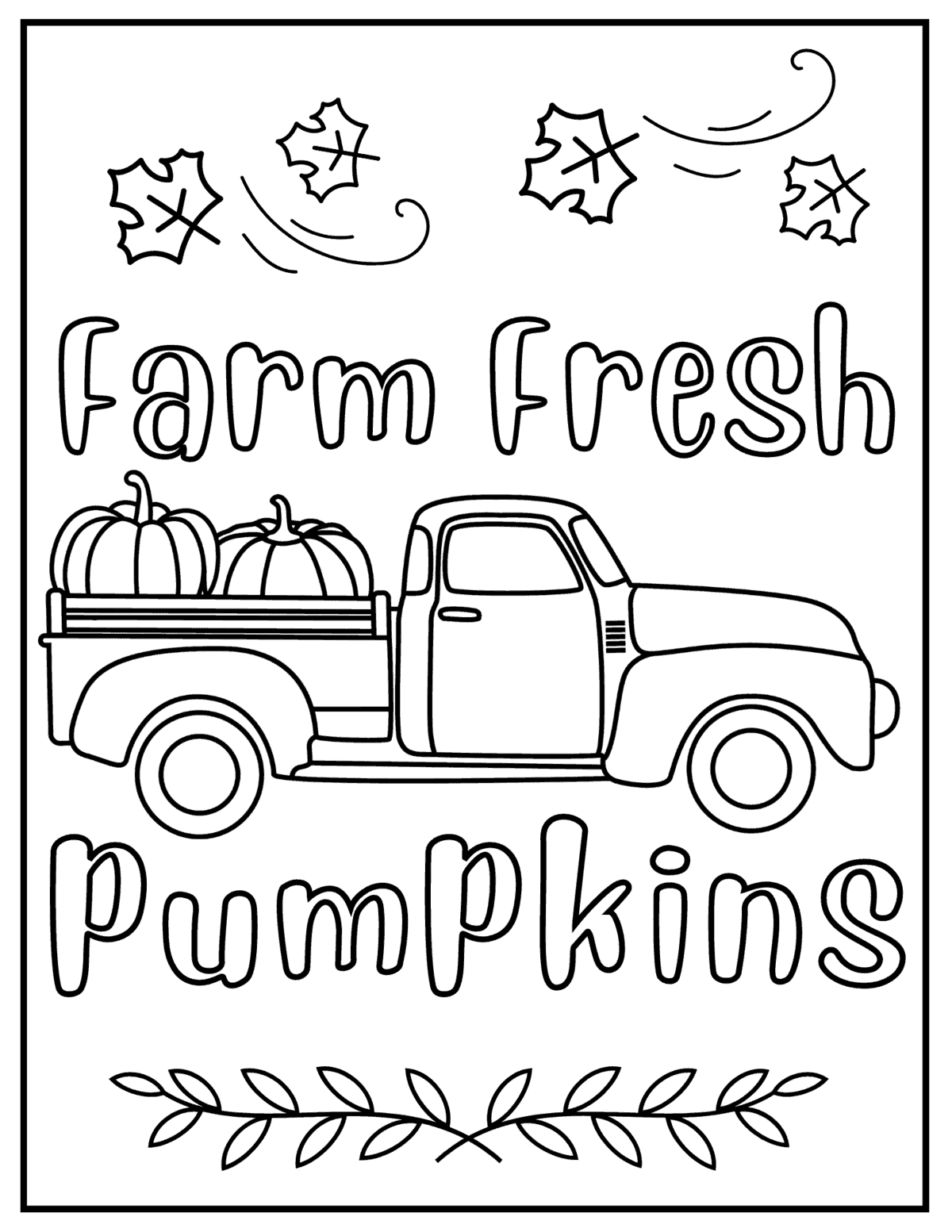 Autumn Printable Coloring Pages