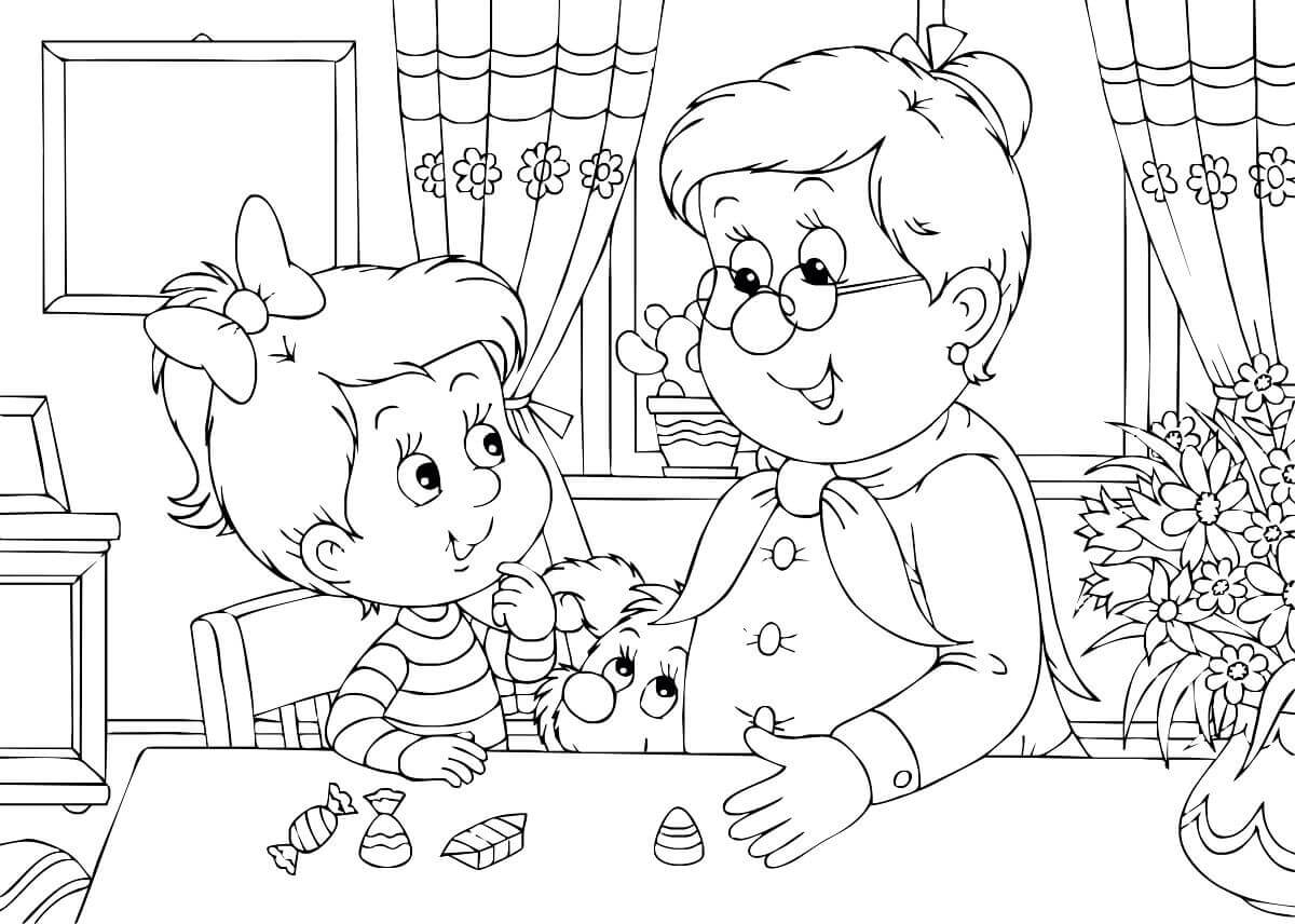 Grandparents Printable Coloring Pages