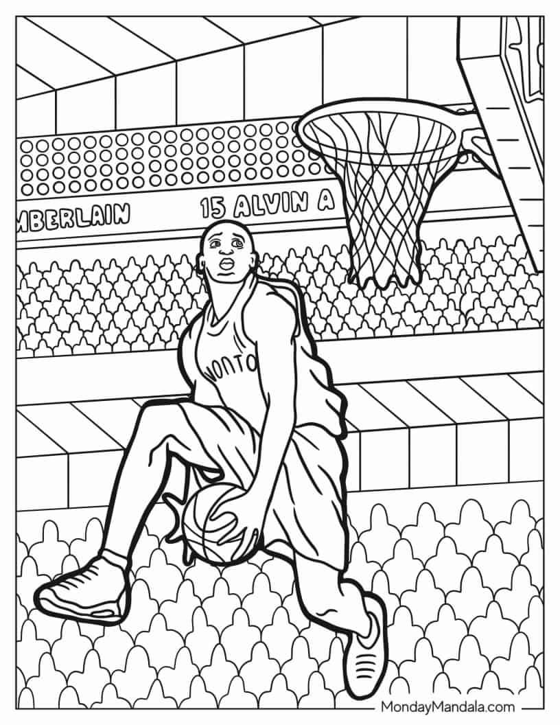 Basketball Printable Coloring Pages