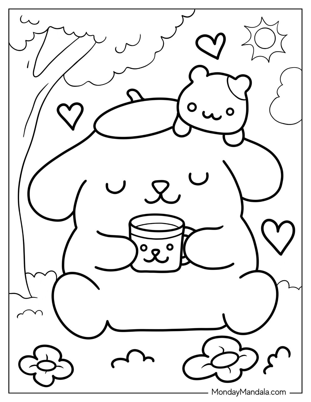 30 Sanrio Coloring Pages Free PDF Printables Hello Kitty Colouring Pages Hello Kitty