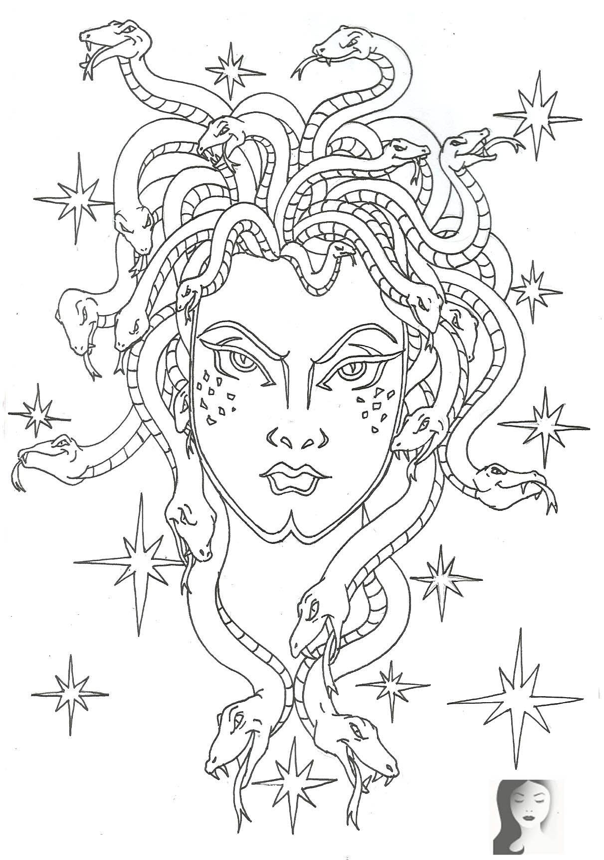 32 Beautiful Pictures Medusa Coloring Page Easy Medusa Drawing Coloring Pages Jpg 500 500