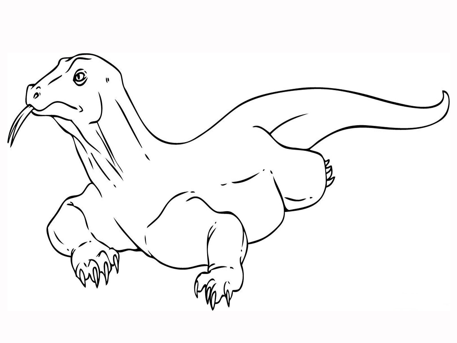 Printable Komodo Dragon Coloring Pages