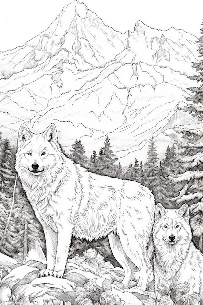 Free Printable Wolf Coloring Pages