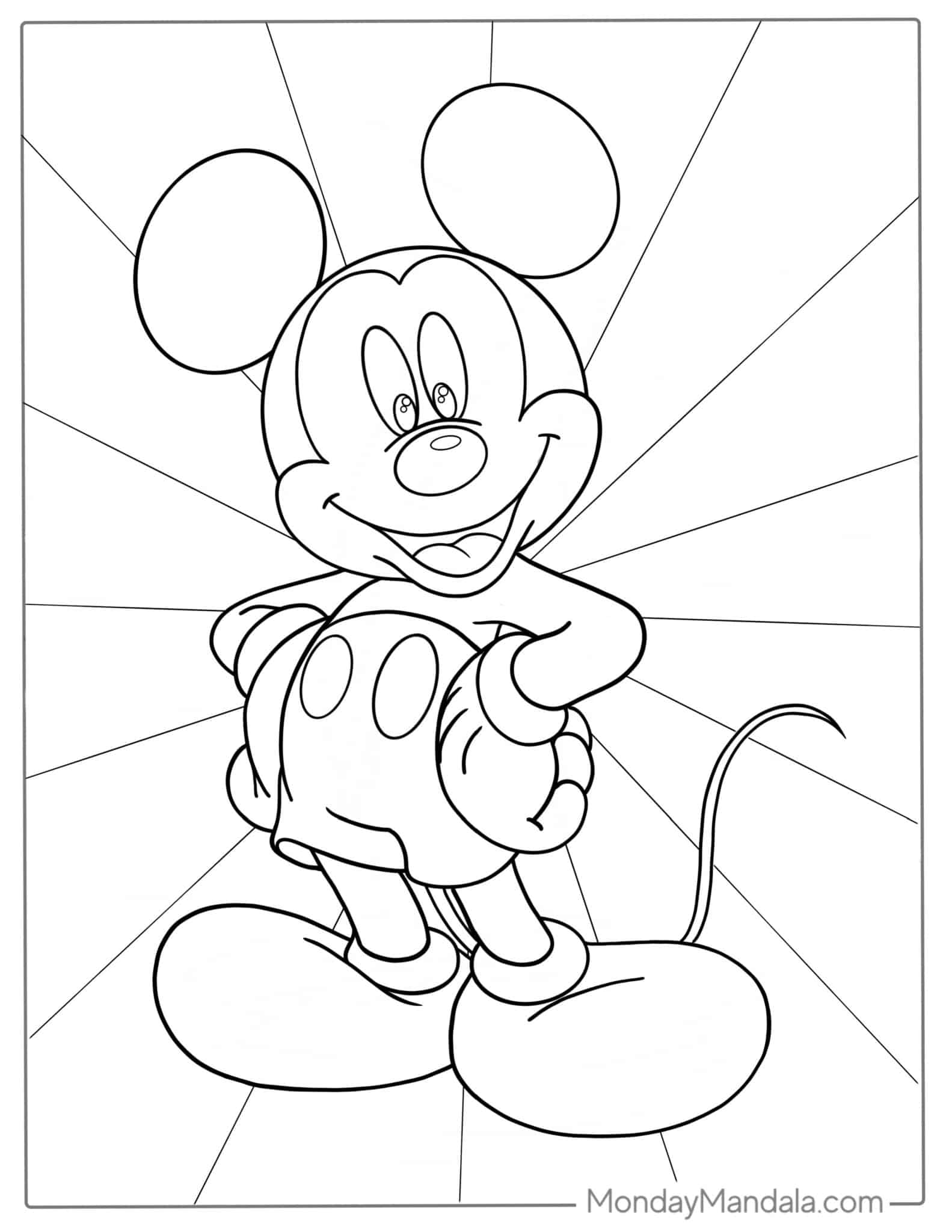 Mickey Mouse Coloring Page Printable