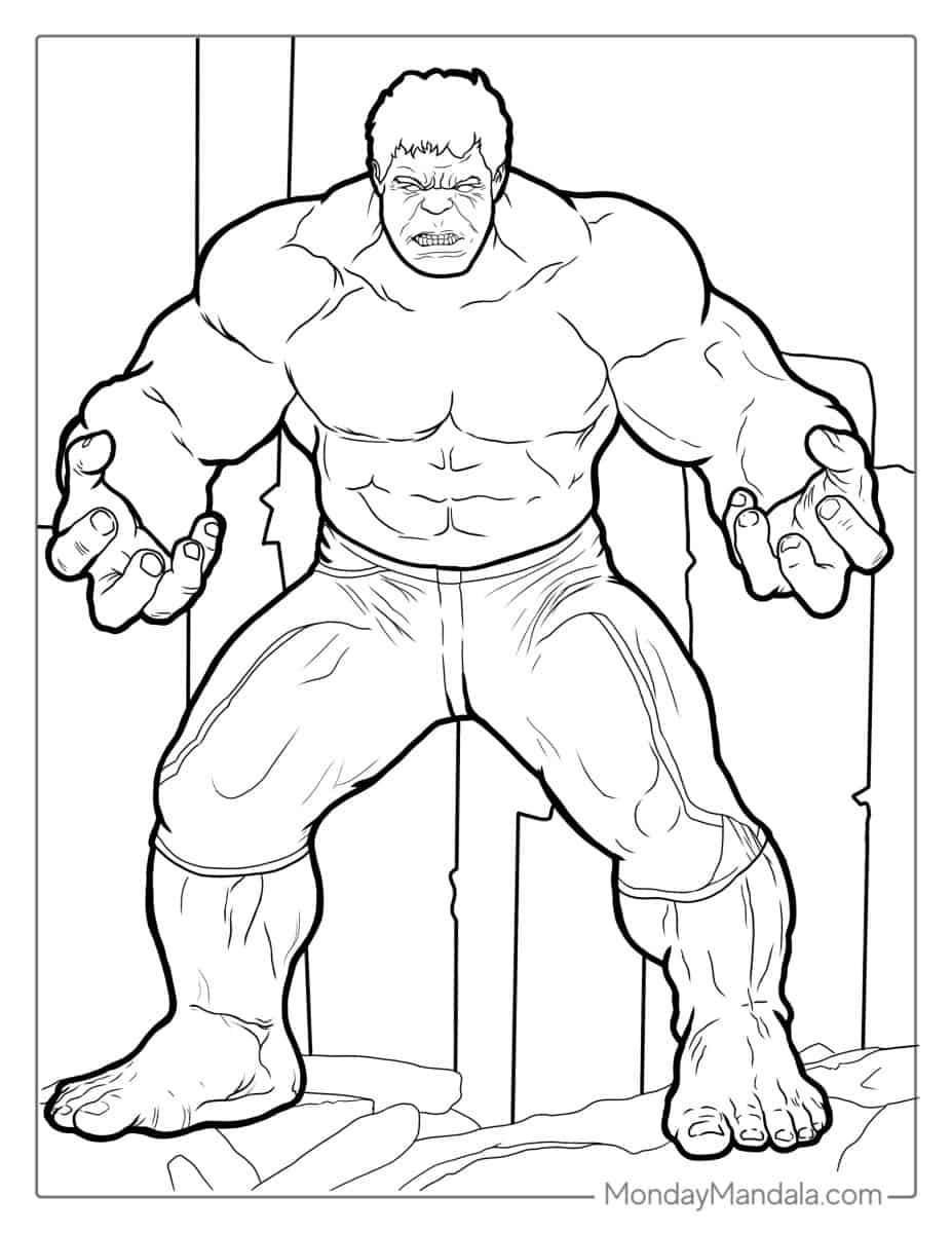 33 Hulk Coloring Pages Free PDF Printables