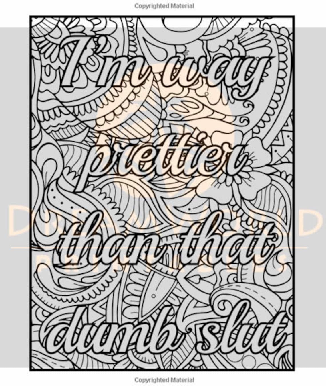 35 Adult Curse Word Printable Coloring Pages Digital Download Etsy
