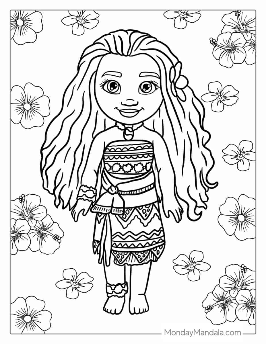 Moana Pictures Printable Coloring Pages