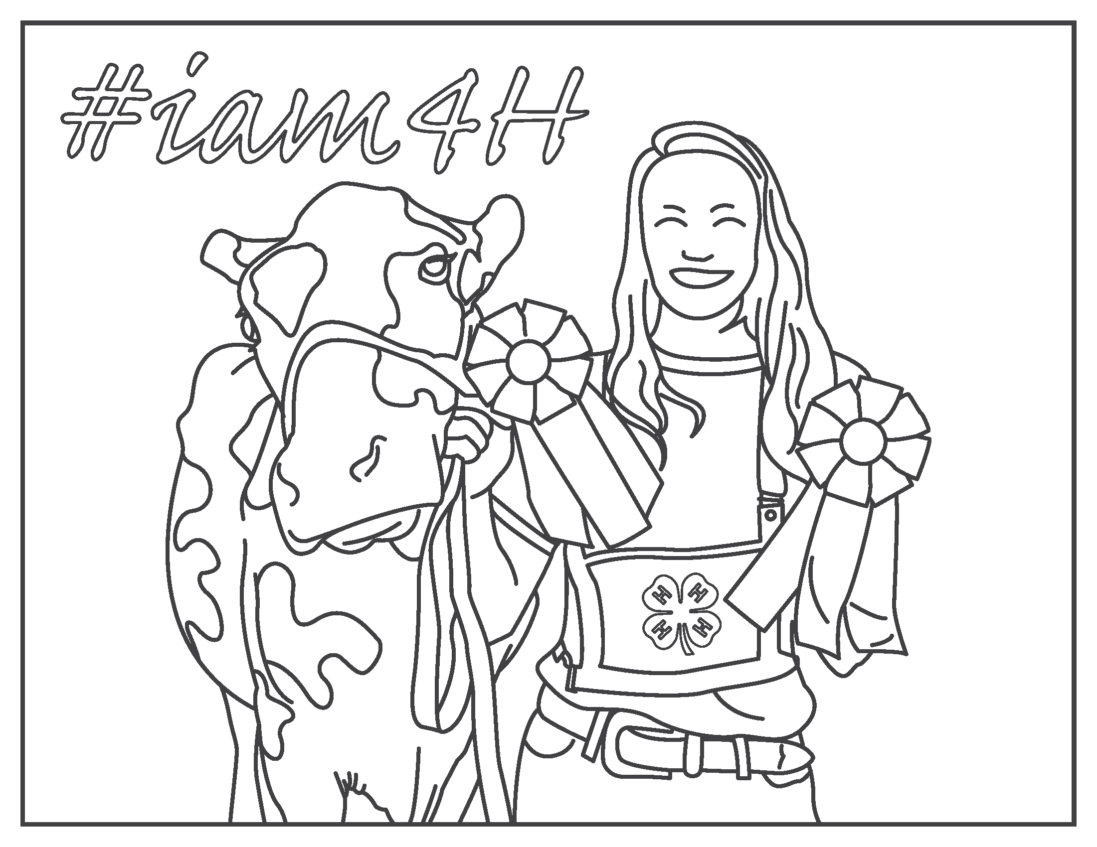 4 H Printable Coloring Pages