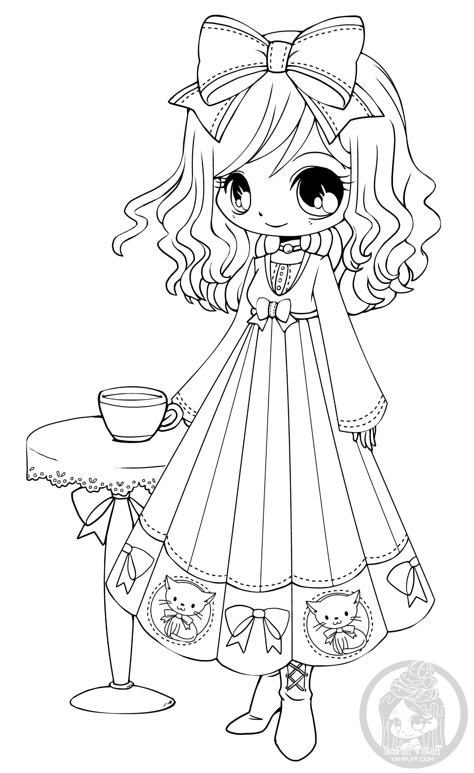 Free Printable Chibi Coloring Pages