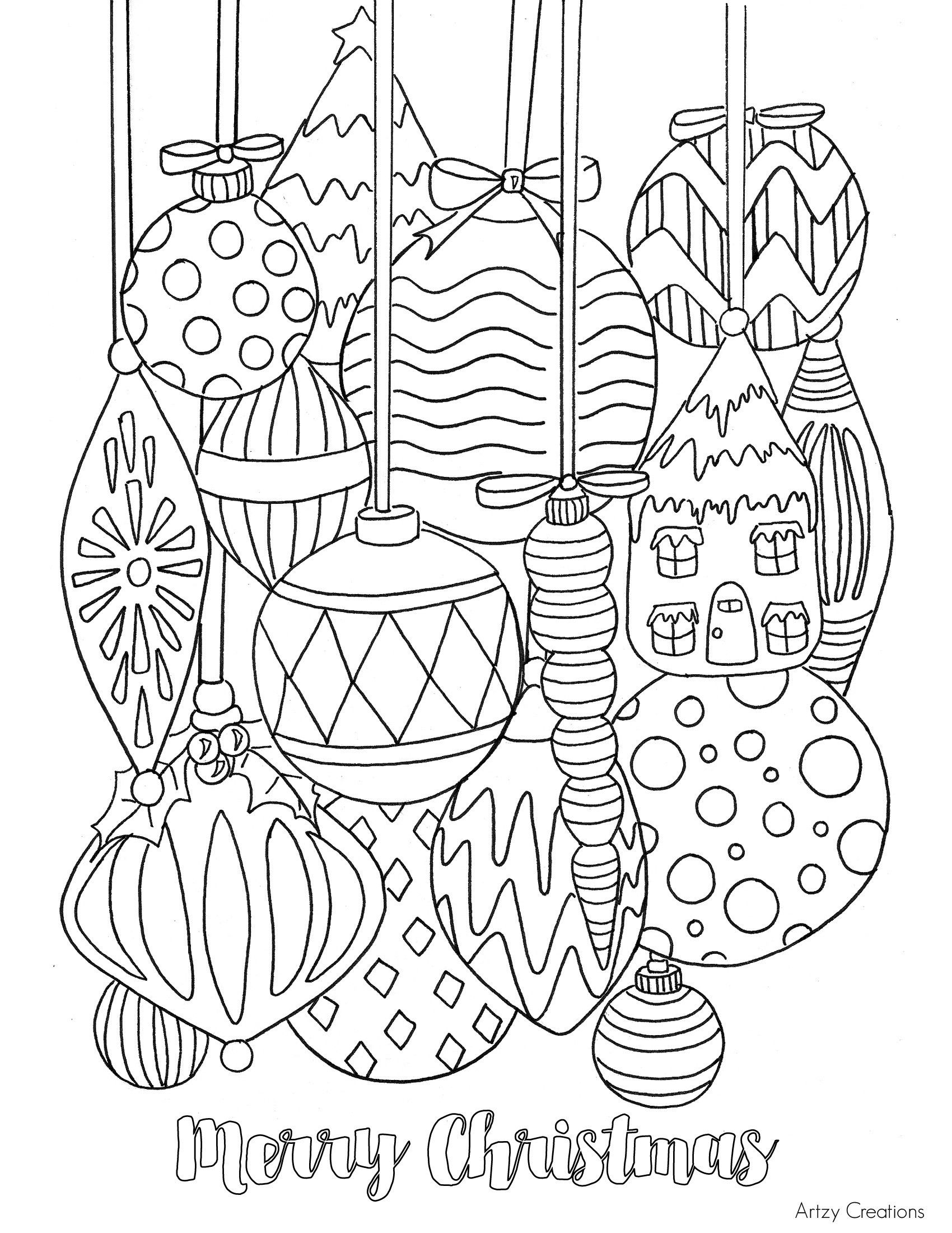 Adult Christmas Coloring Pages Printable