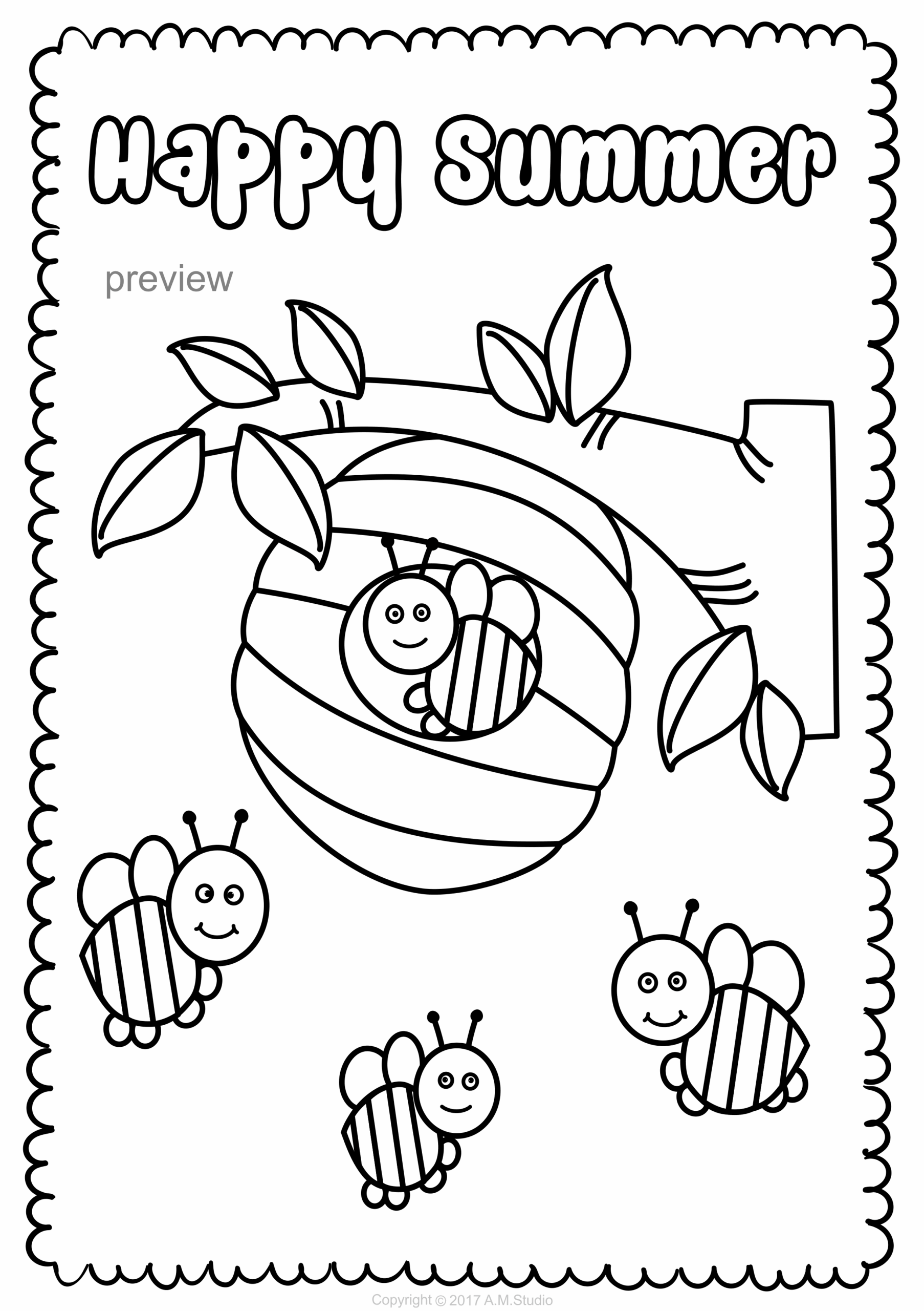Coloring Pages Printable Summer