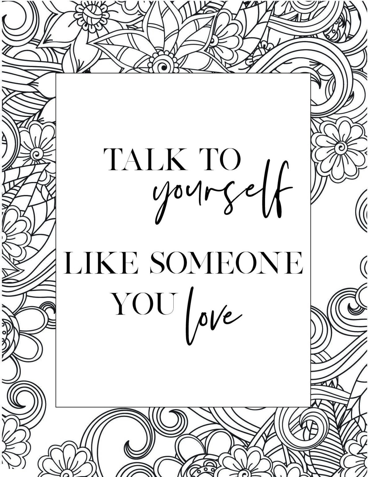 Adult Coloring Pages Printable Quotes
