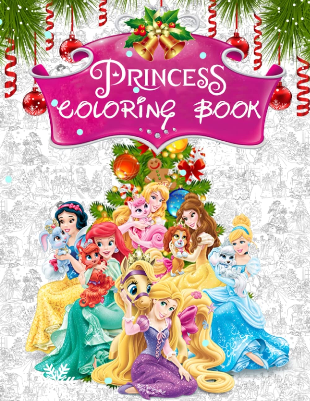 Christmas Princess Coloring Pages Printable