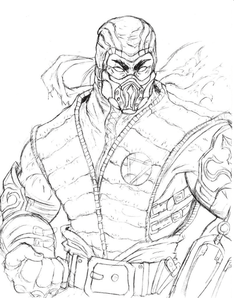 58 Mortal Kombat Coloring Pages Online HD Coloring Pages Printable