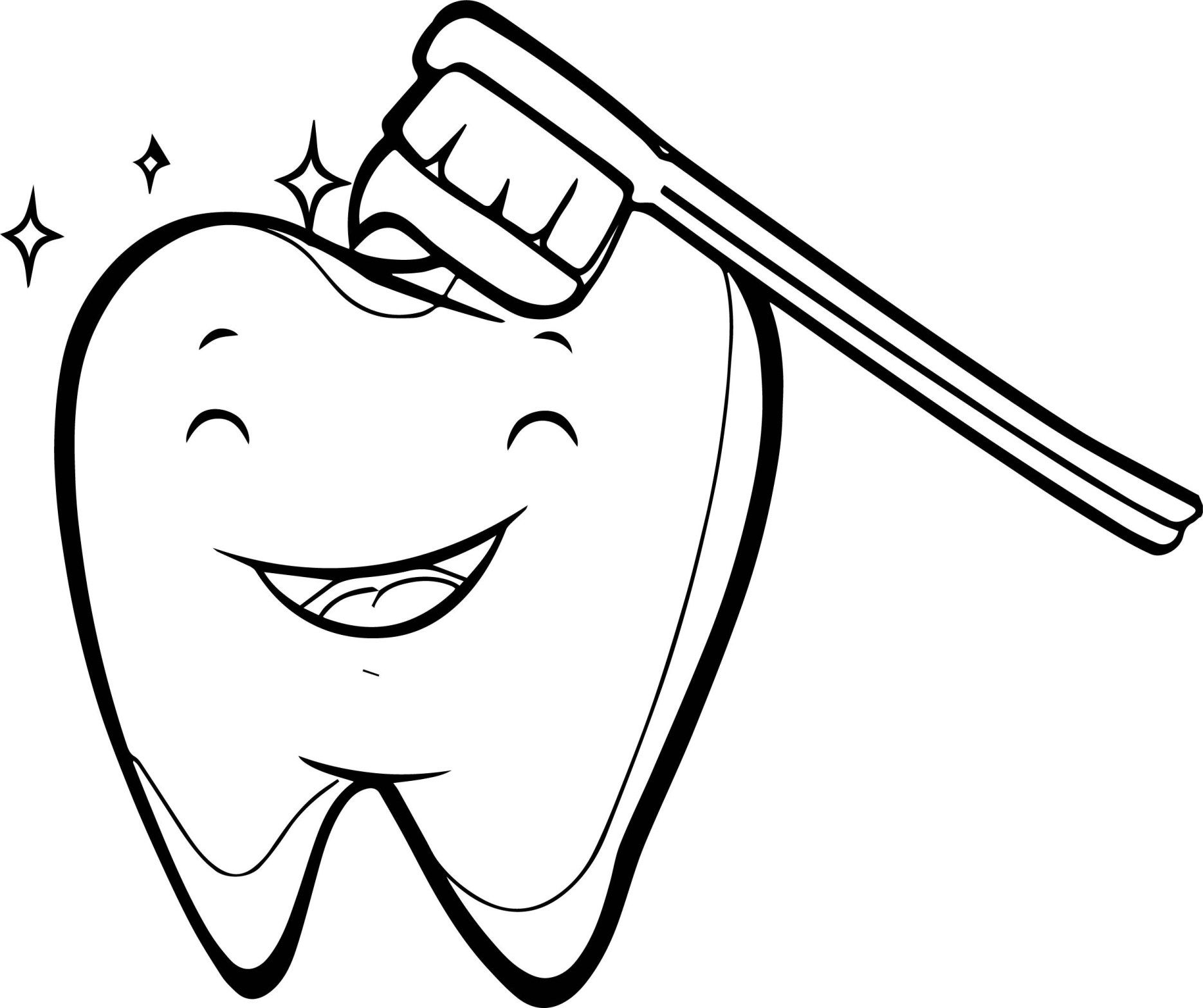 Teeth Smile Coloring Page Printable