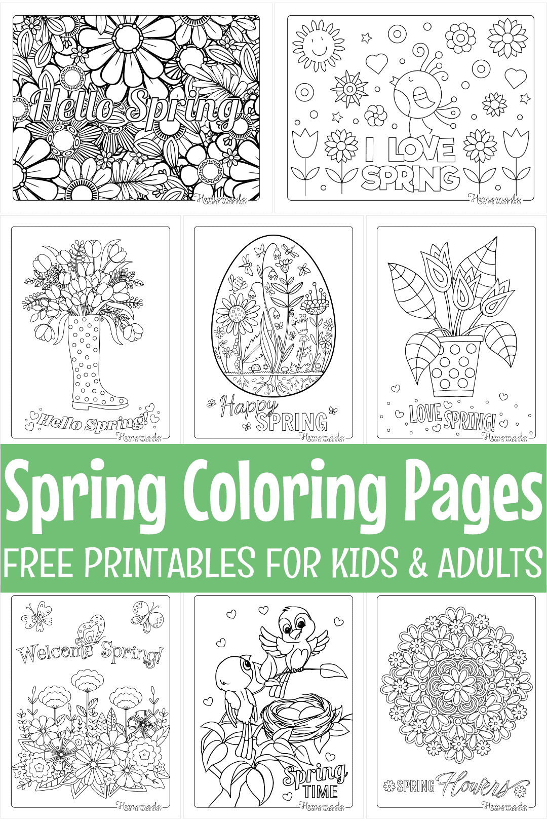 Spring Printable Coloring Pages