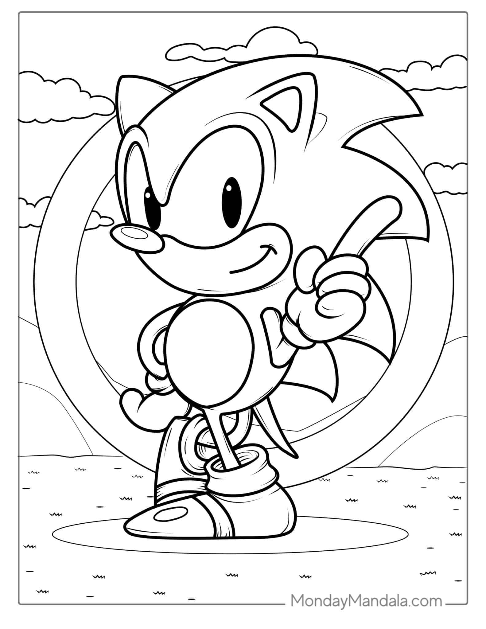 Sonic Coloring Pages Printable