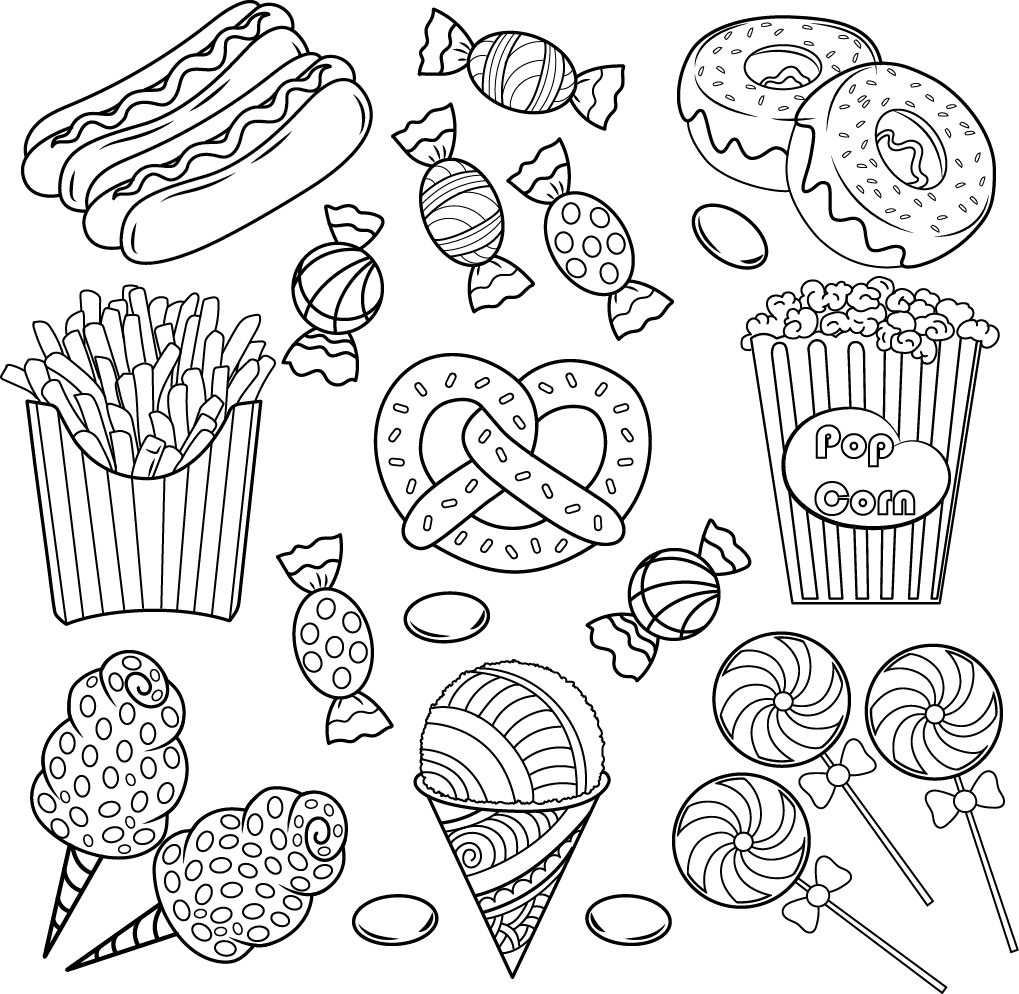 Free Printable Food Coloring Pages