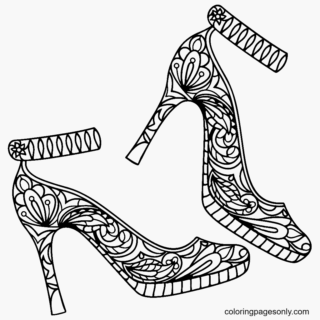Coloring Pages Shoes Printable