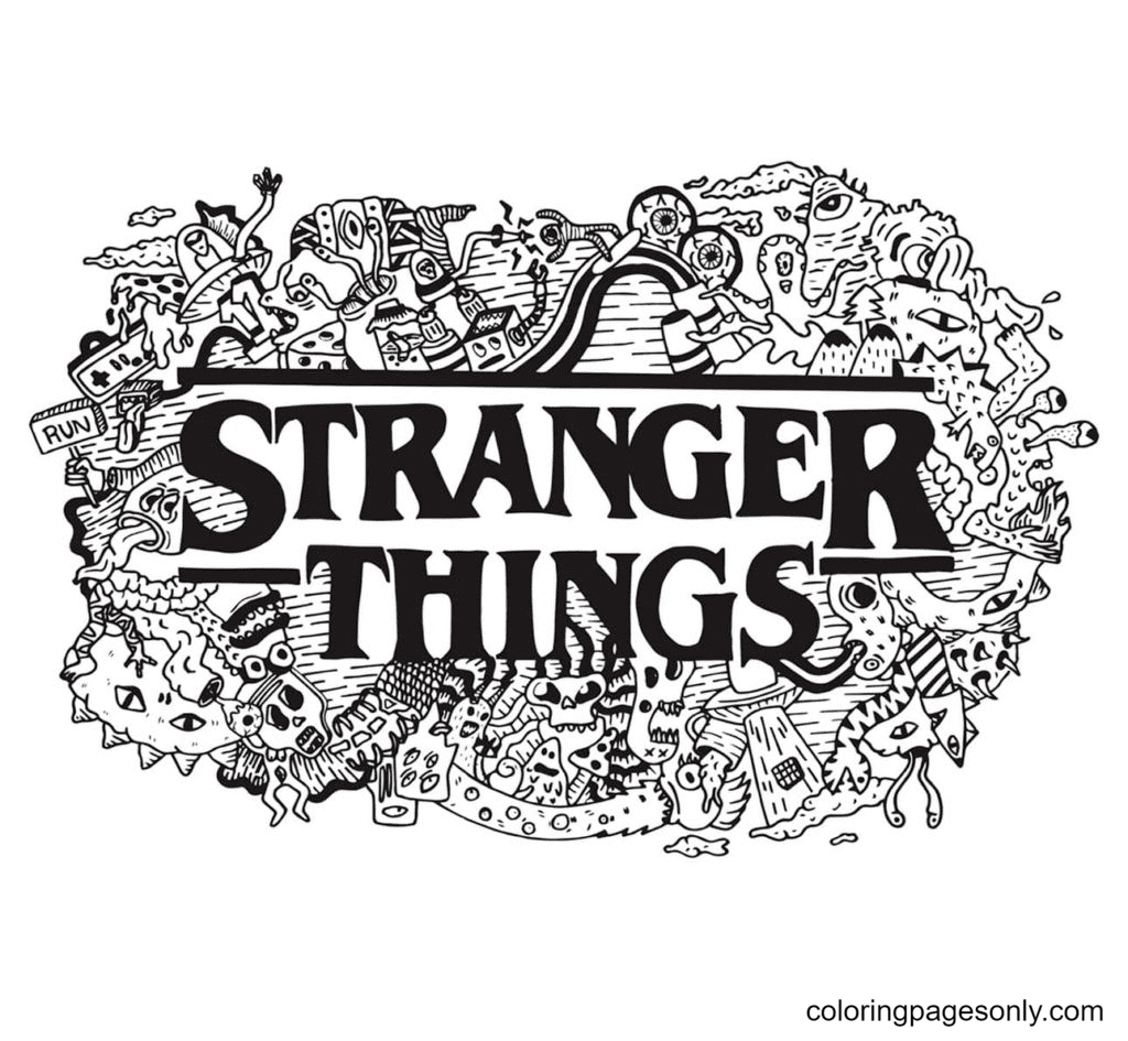 93 Stranger Things Coloring Pages ColoringPagesOnly