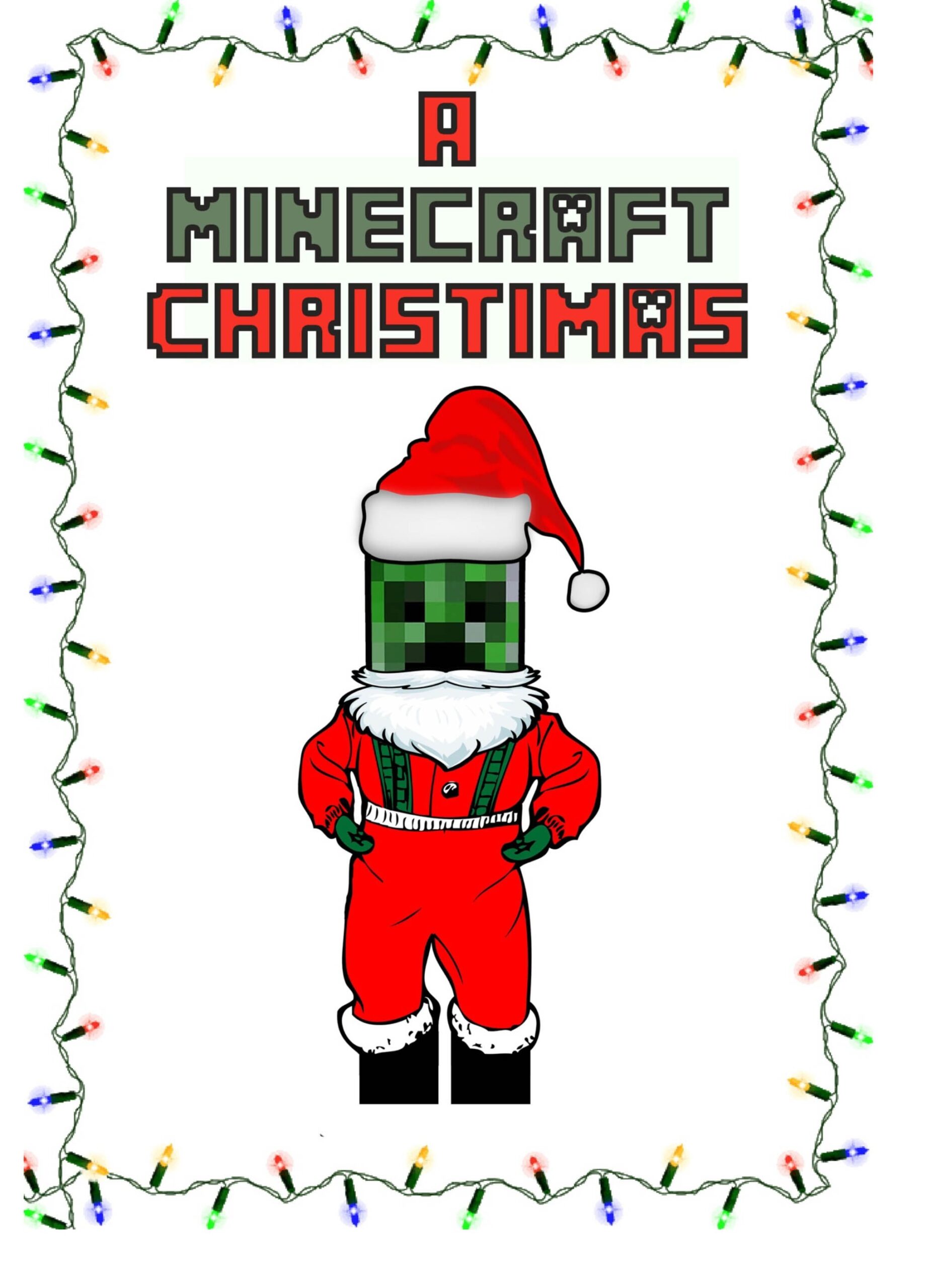 Printable Minecraft Christmas Coloring Pages