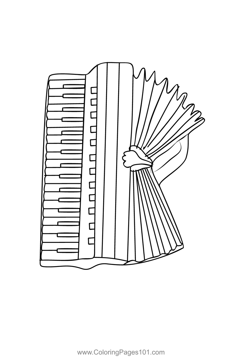 Accordion From Up Coloring Page For Kids Free Accordion Printable Coloring Pages Online For