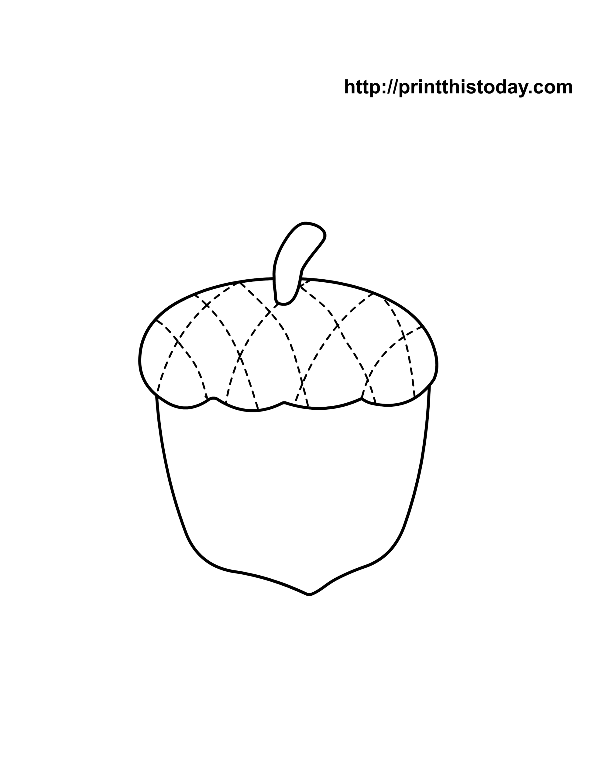 Free Printable Acorn Coloring Pages
