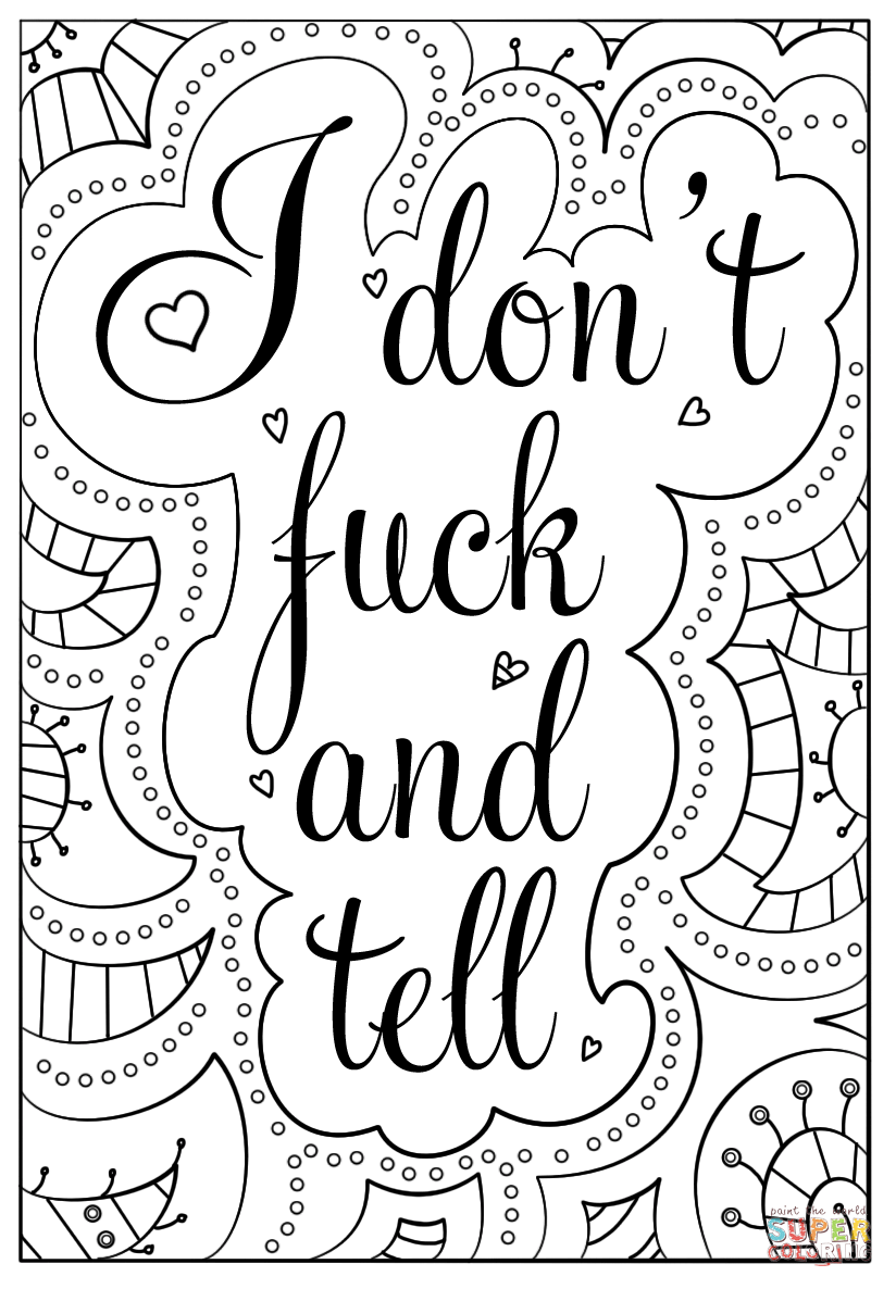 Adult Coloring Books Swear Words Words Coloring Book Free Adult Coloring Printables Free