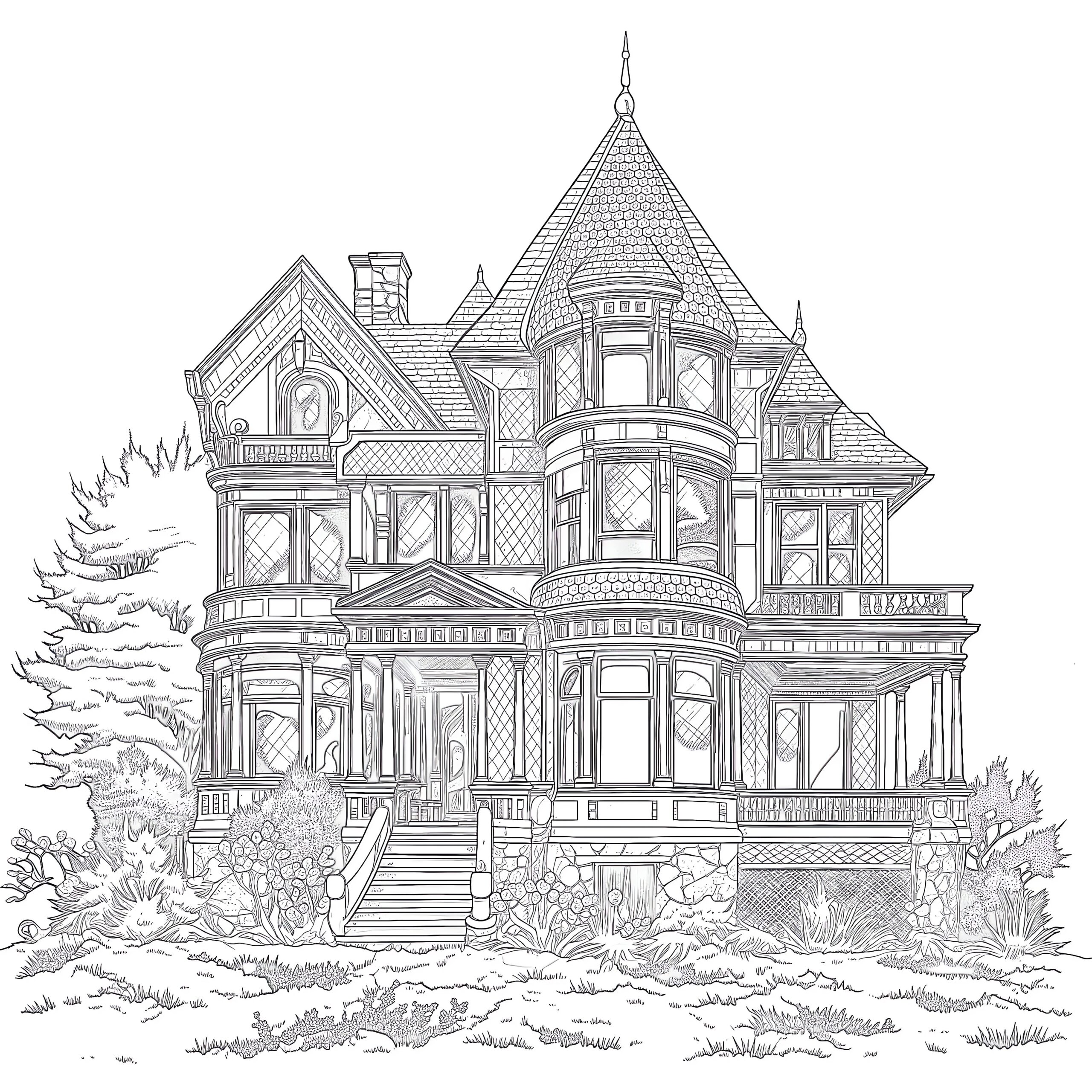 Adult Coloring Pages House Coloring Pages Mimi Panda
