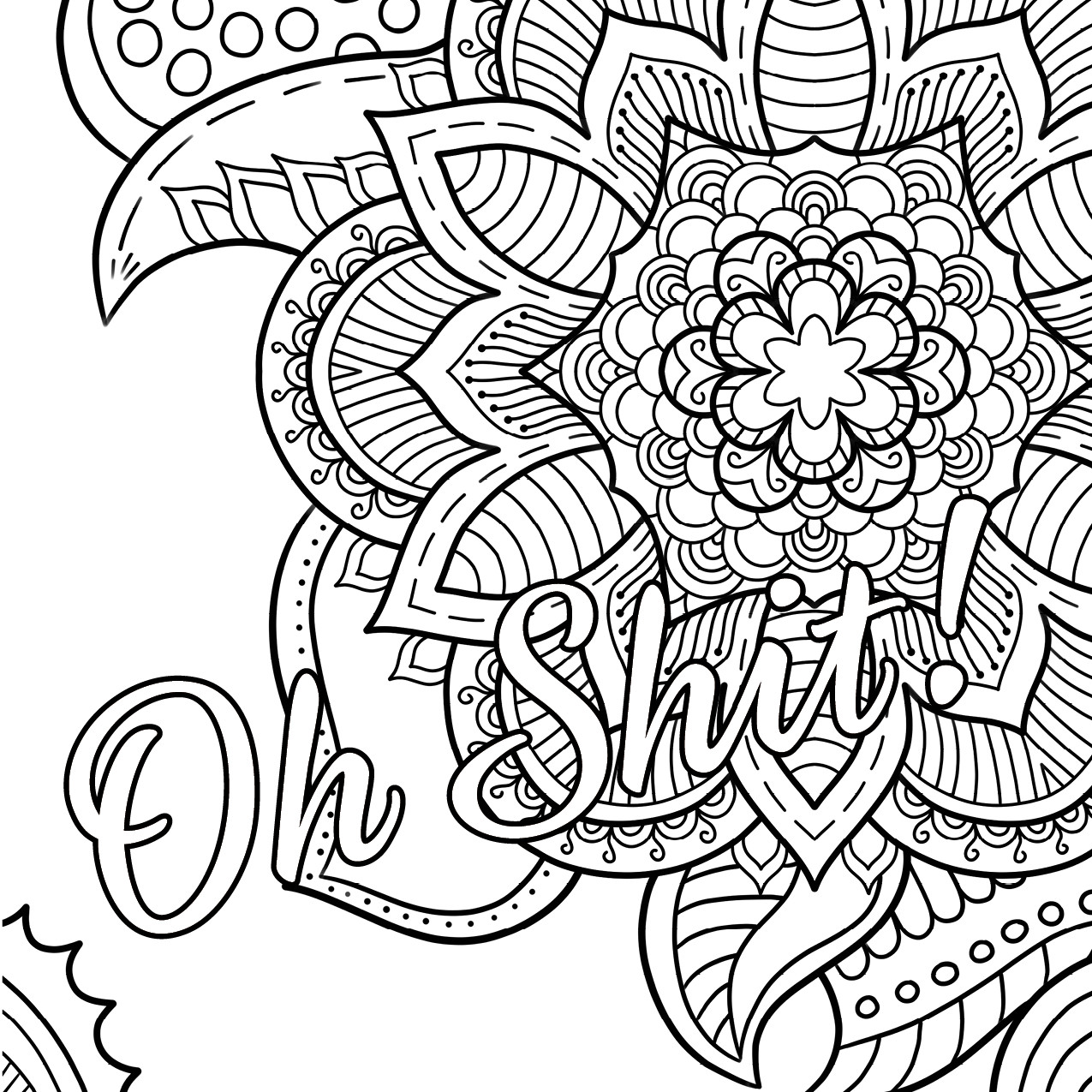 Adult Curse Word Coloring Coloring Pages