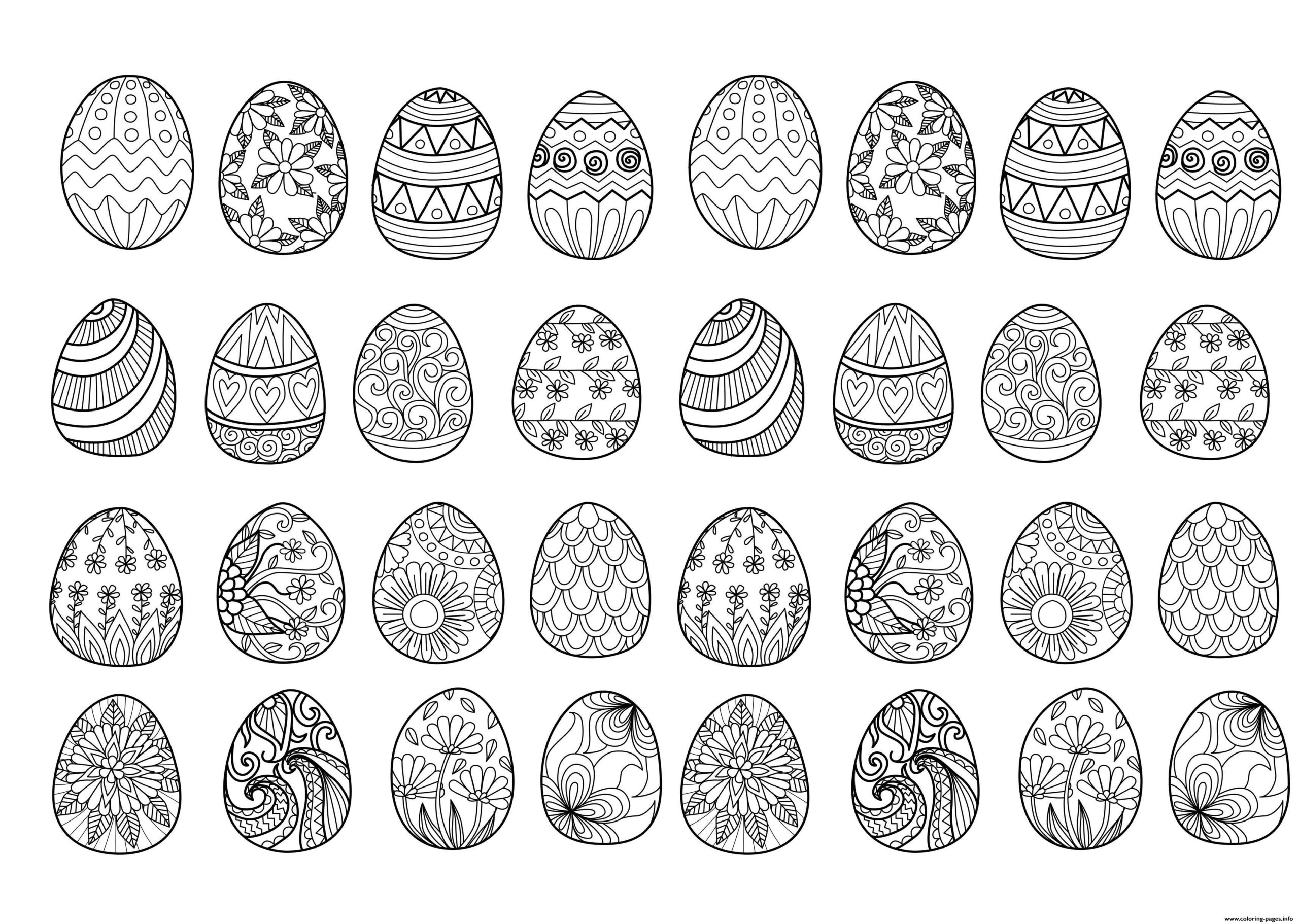 Easter Egg Printable Coloring Pages