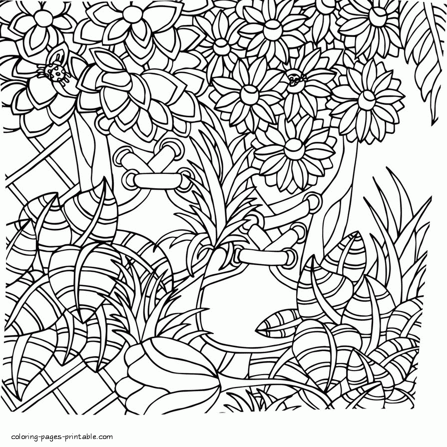 Adult Spring Flower Coloring Pages COLORING PAGES PRINTABLE COM