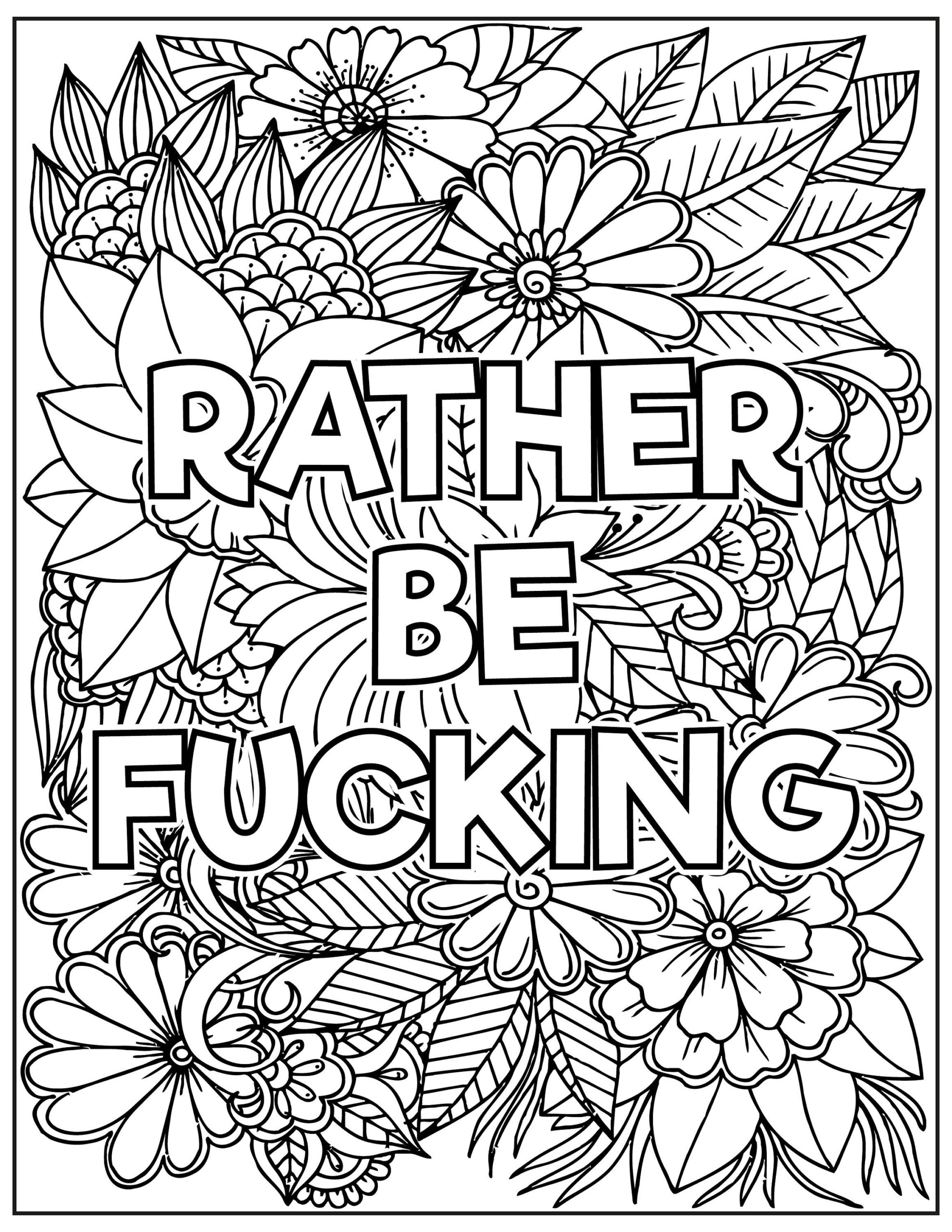 Adult Swear Word Coloring Pages Curse Word Coloring Pages Printable Coloring Pages Pdf Instant