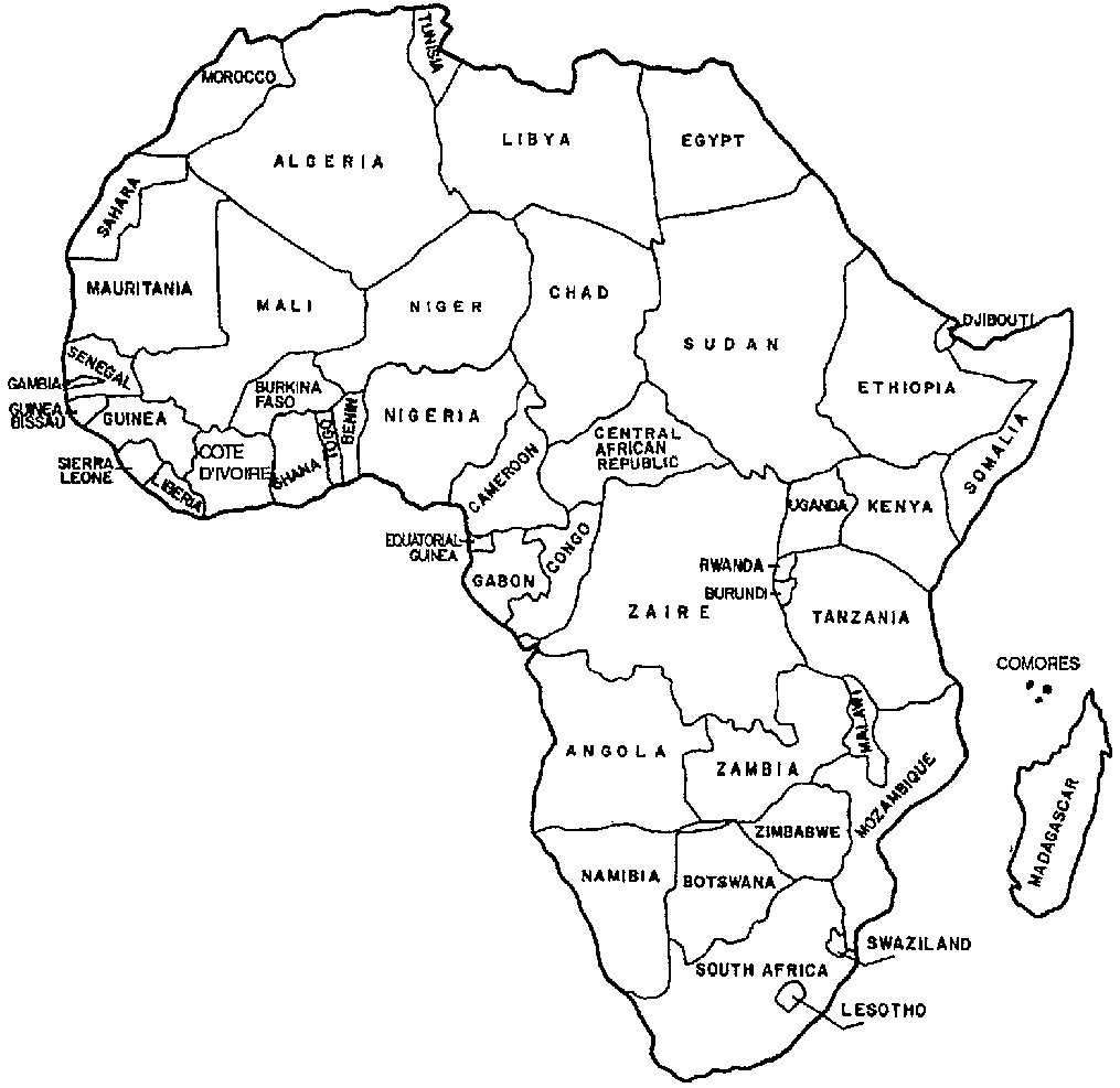 Africa Coloring Pages Printable