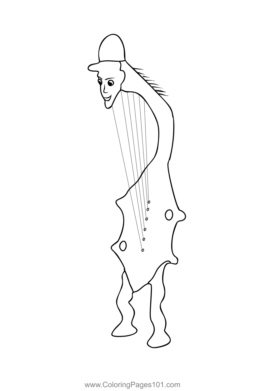 African Harp Coloring Page For Kids Free Harp Printable Coloring Pages Online For Kids