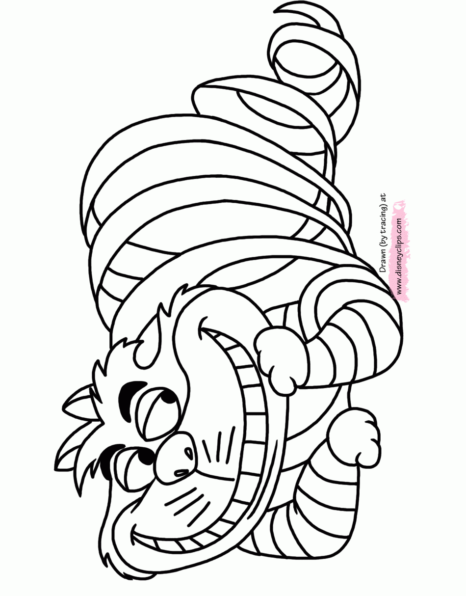 Cheshire Cat Printable Coloring Pages