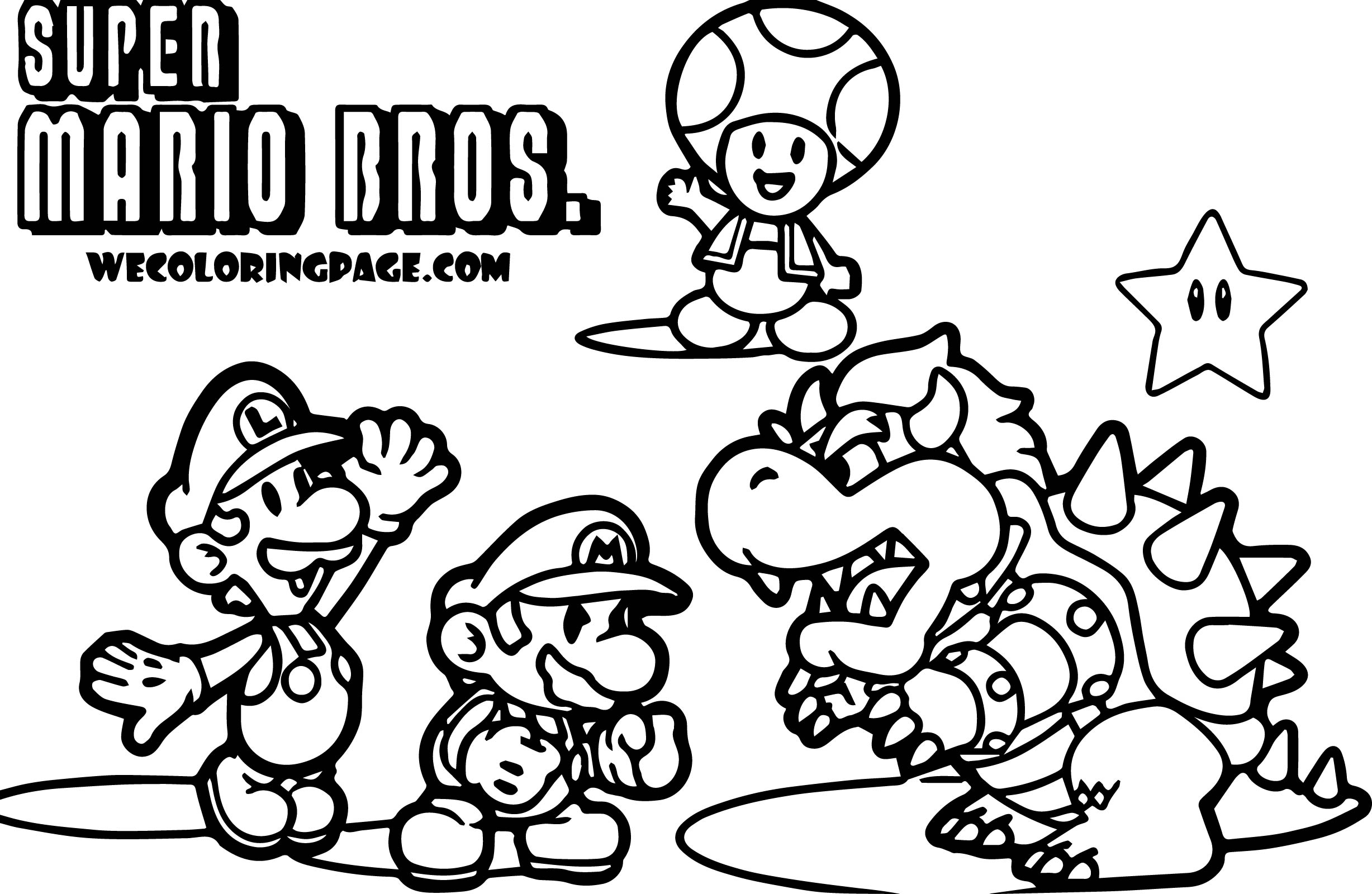 Mario Printable Coloring Page