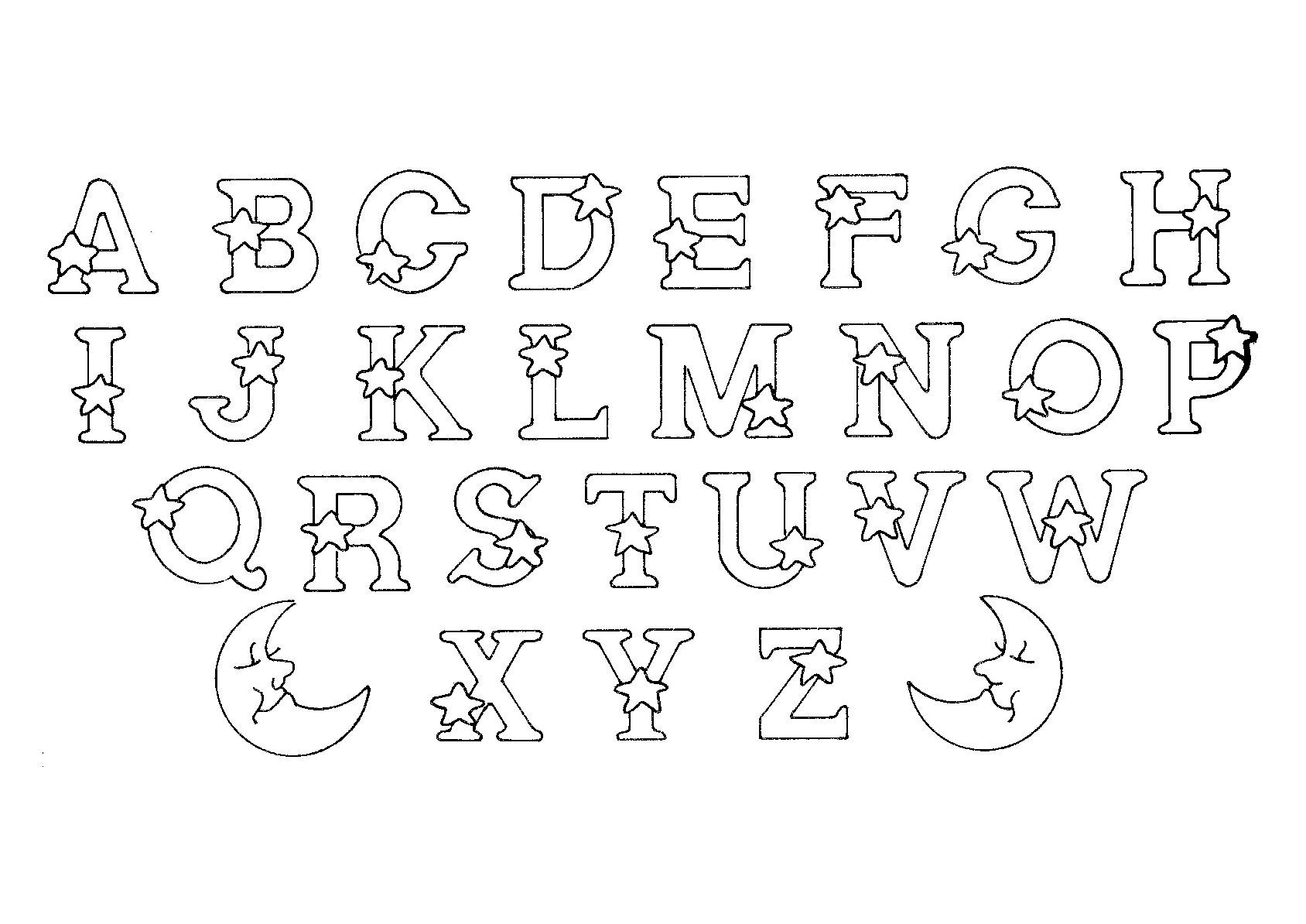 Alphabet Alphabet Coloring Pages For Kids To Print Color