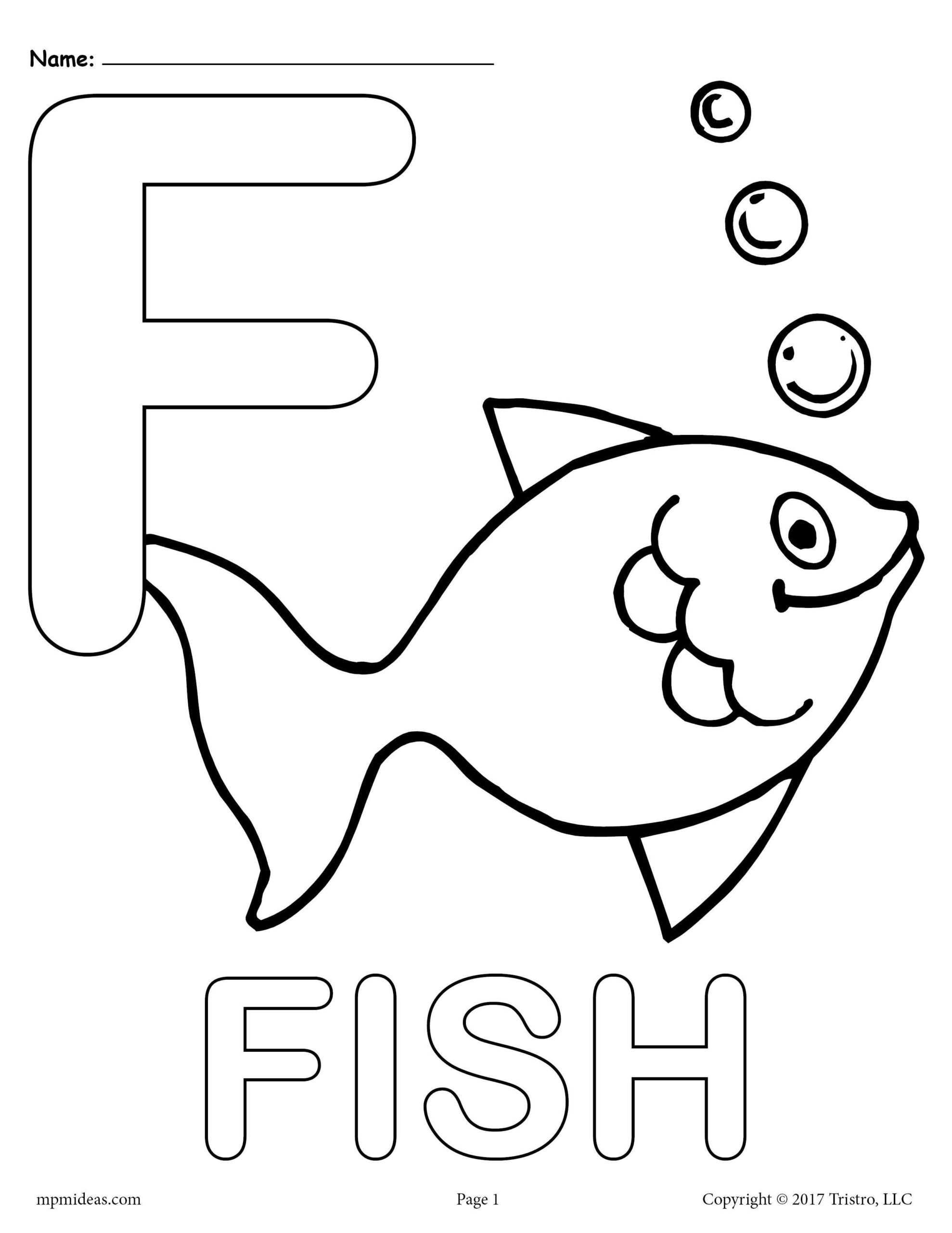 Alphabet F Coloring Pages Printable Color