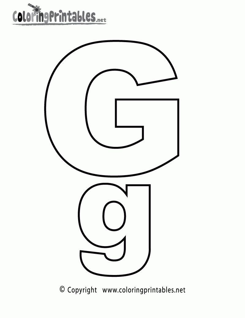 Alphabet Letter G Coloring Page A Free English Coloring Printable Coloring Letters Alphabet