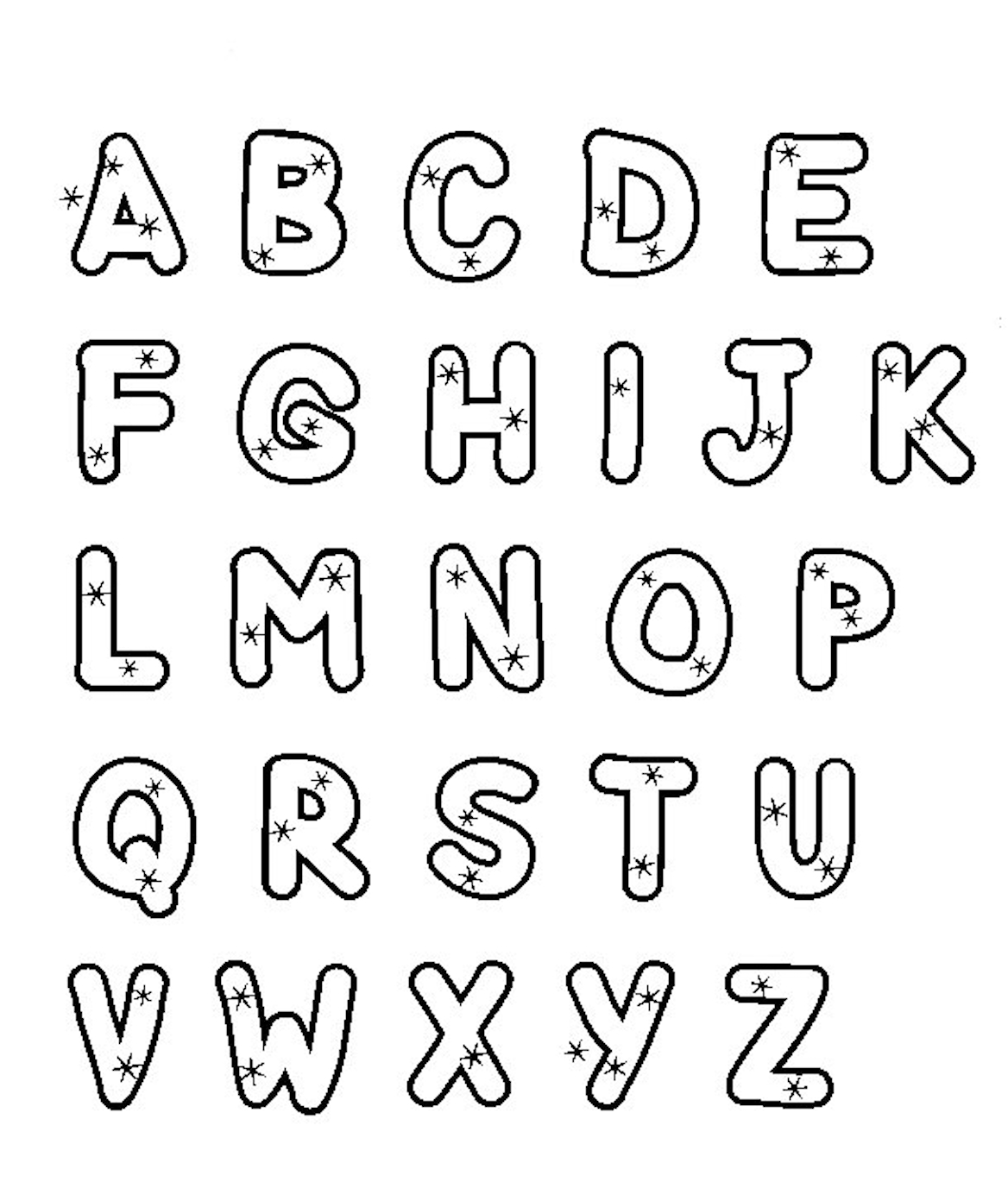 Alphabet Letters To Print And Color For Kids