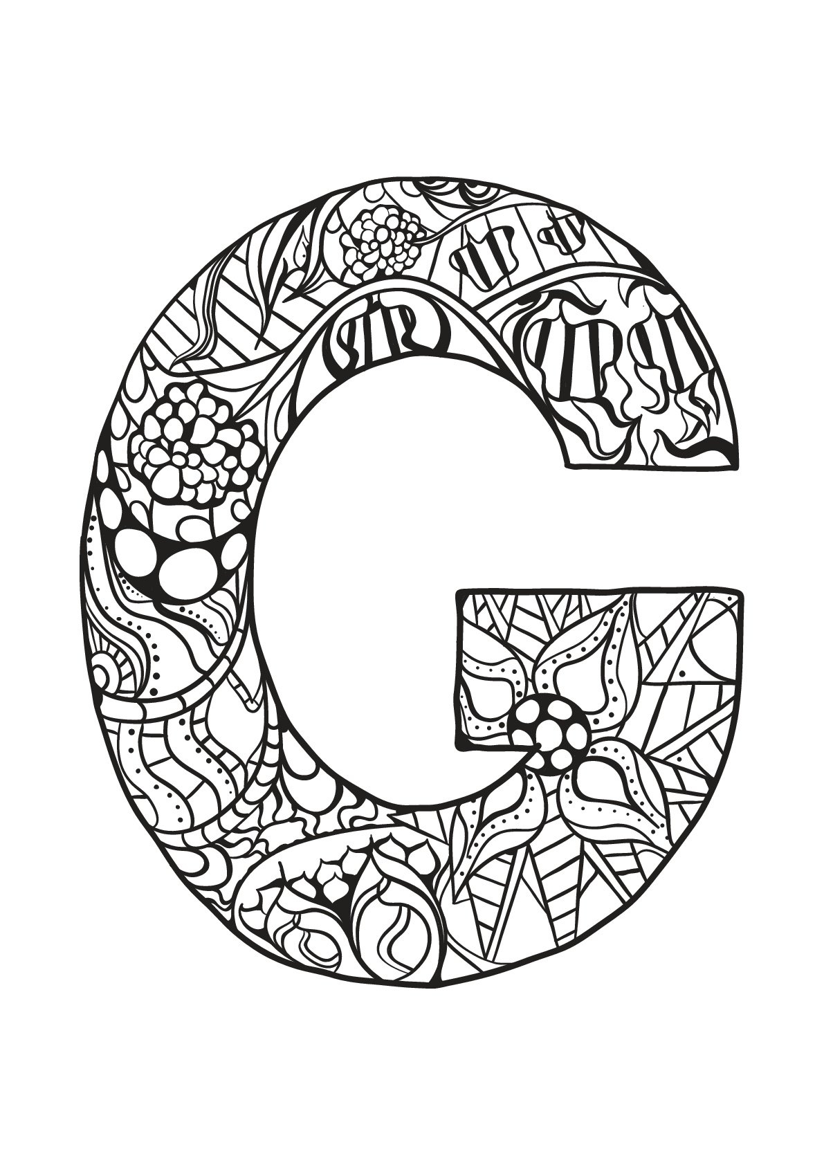 G Coloring Pages Printable