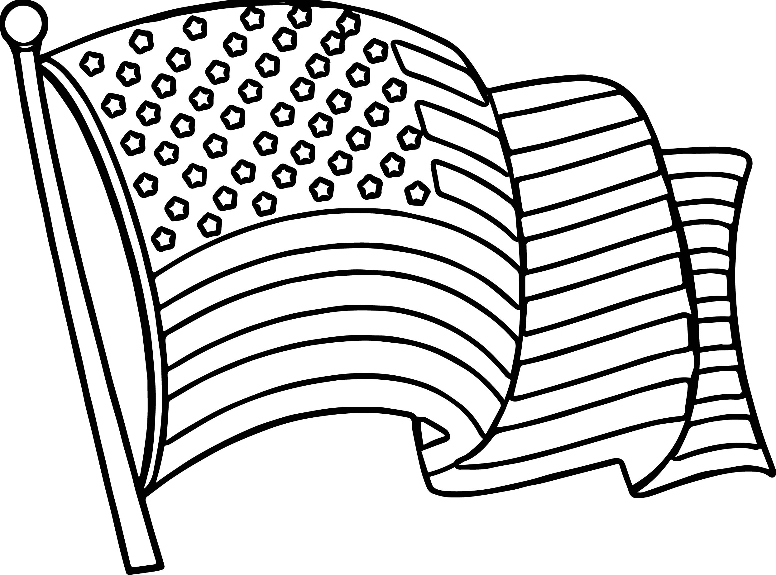 American Flag Coloring Page Printable