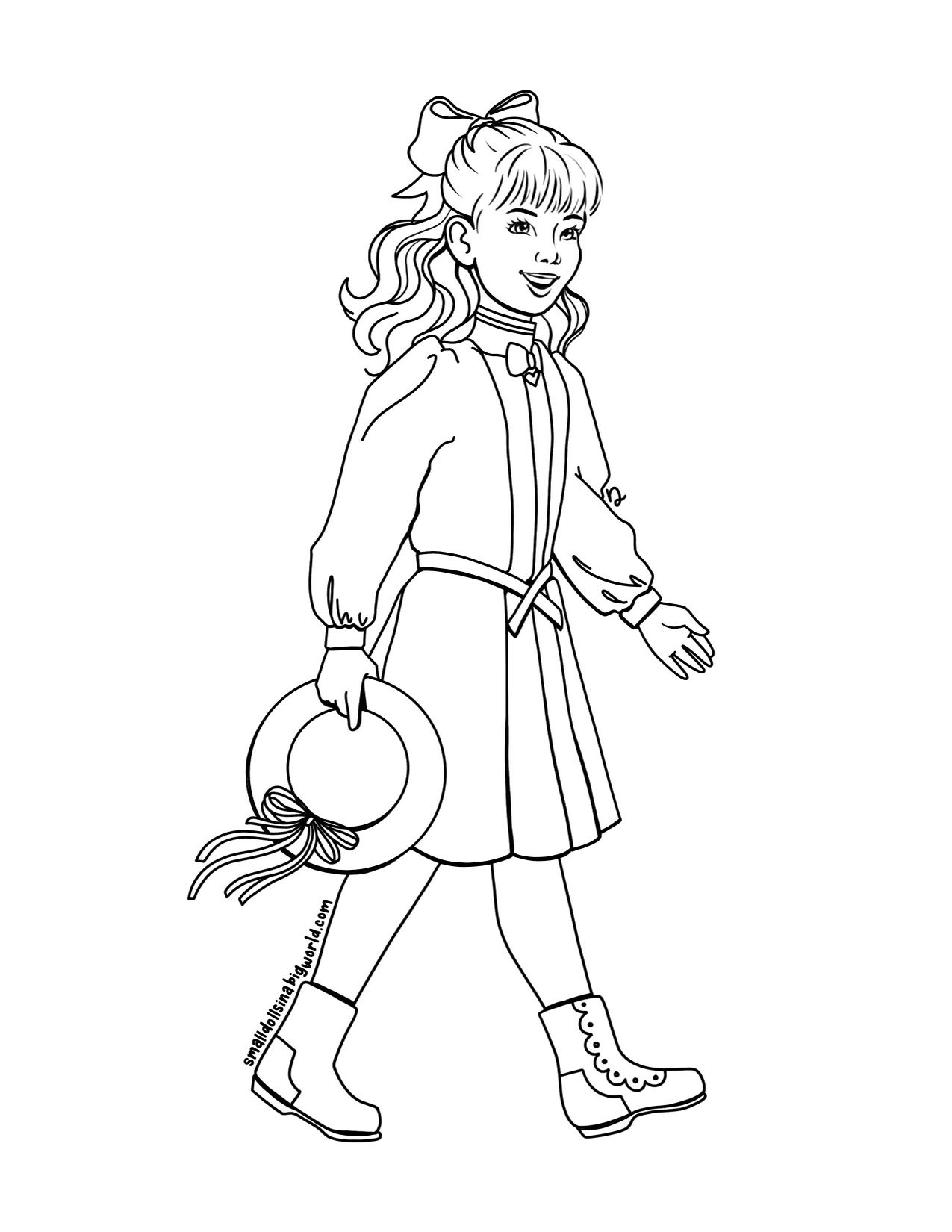 American Girl Doll Samantha Parkington Coloring Page Printable American Girl American Girl